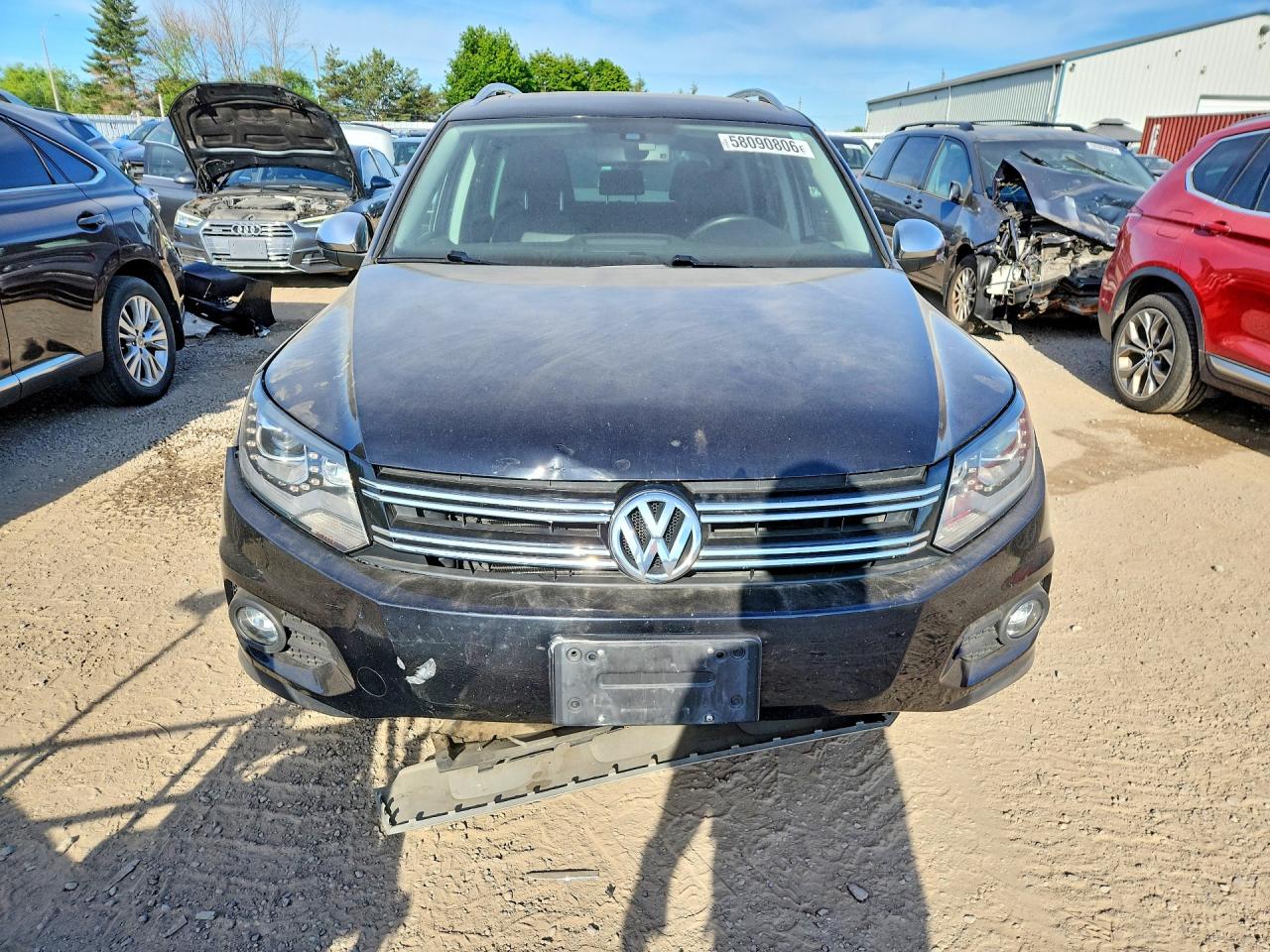 2012 Volkswagen Tiguan Black vin: WVGBV7AX3CW583921