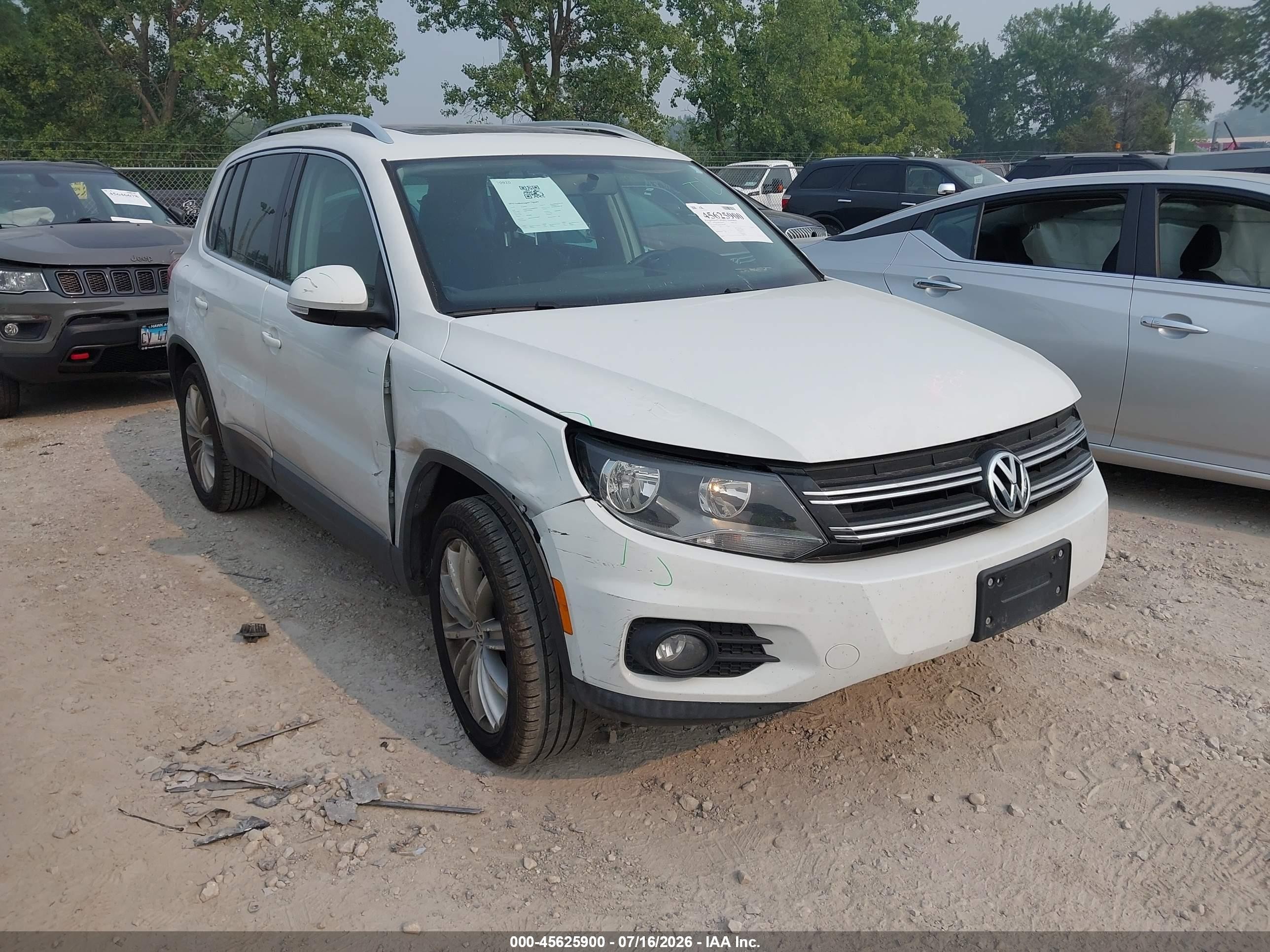 2015 Volkswagen Tiguan Sel White vin: WVGBV7AX3FW509788