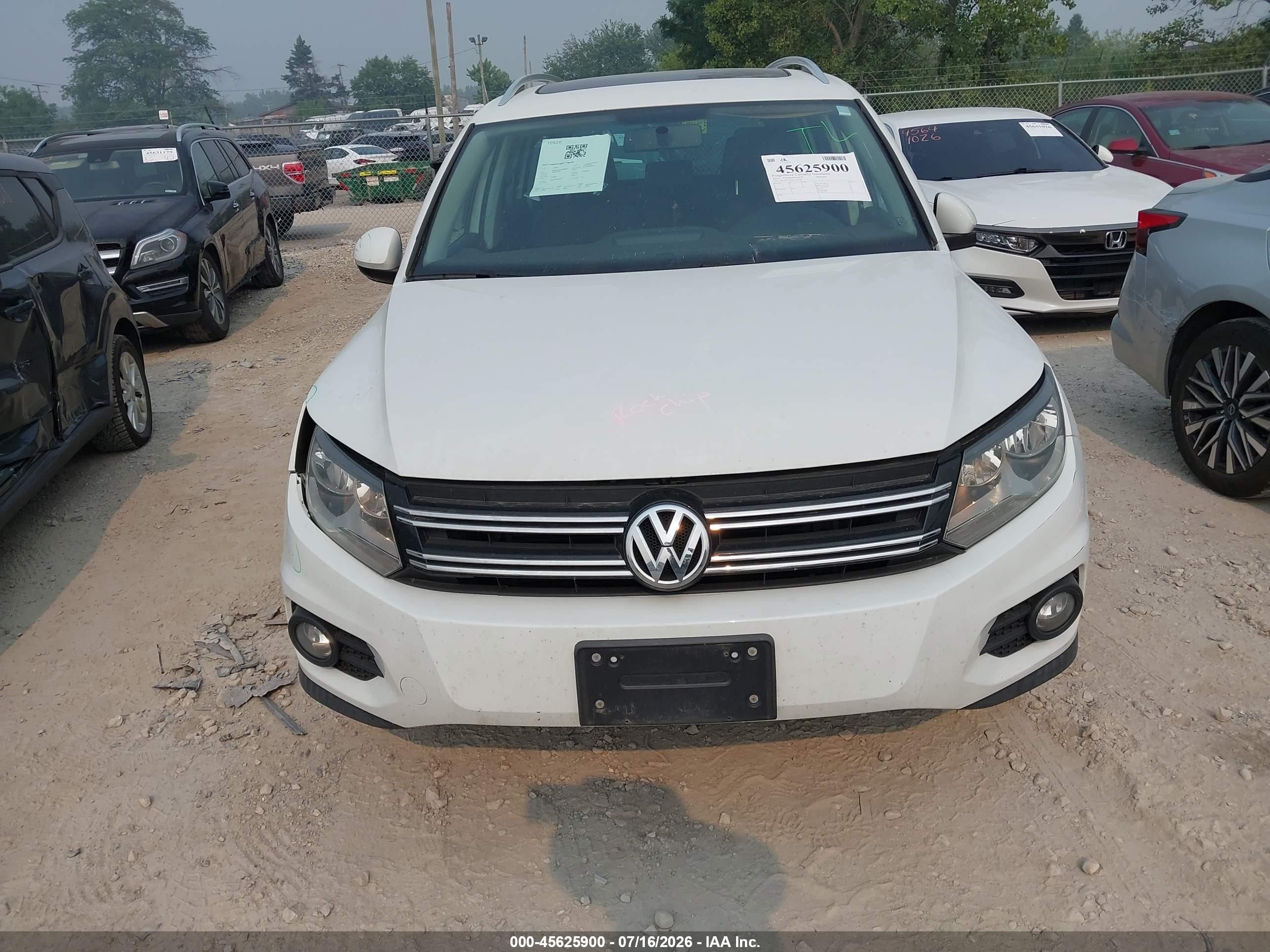2015 Volkswagen Tiguan Sel White vin: WVGBV7AX3FW509788