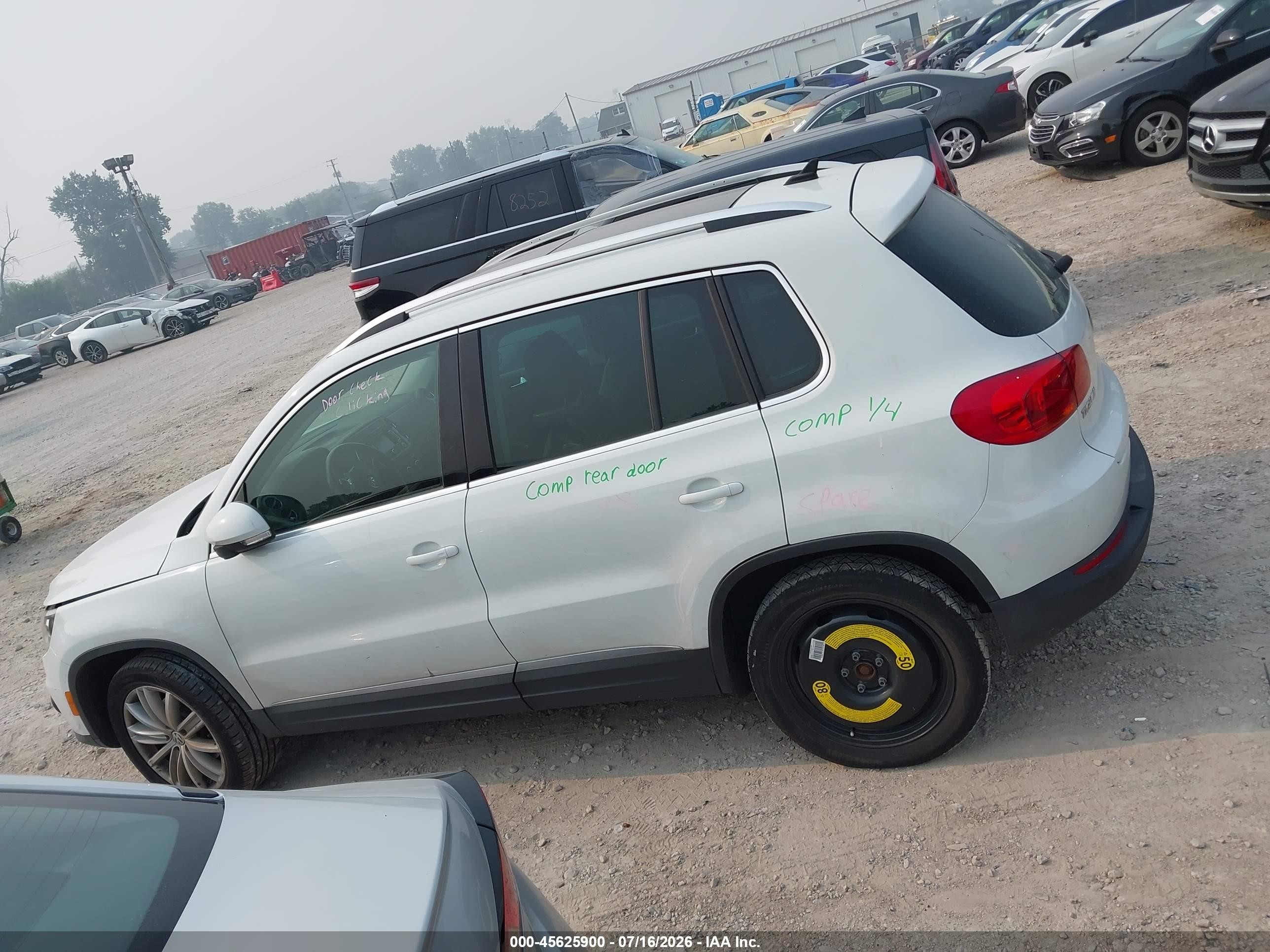 2015 Volkswagen Tiguan Sel White vin: WVGBV7AX3FW509788