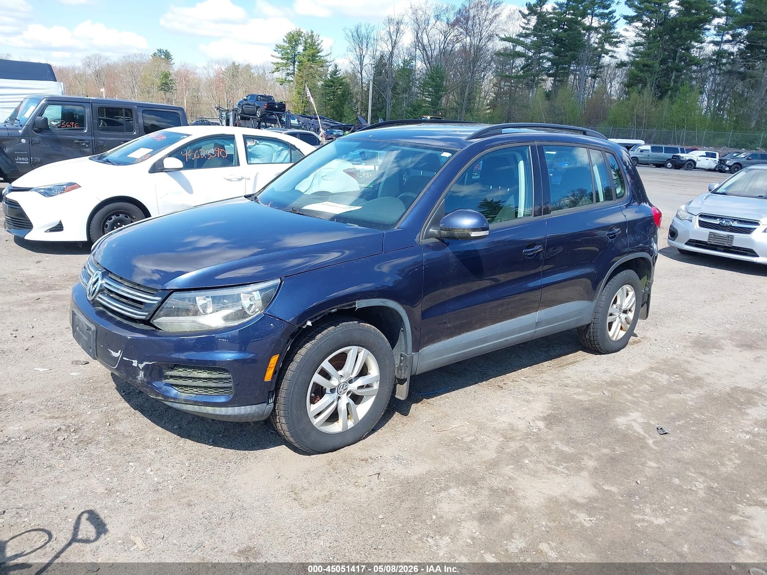 2015 Volkswagen Tiguan S Black vin: WVGBV7AX3FW574480