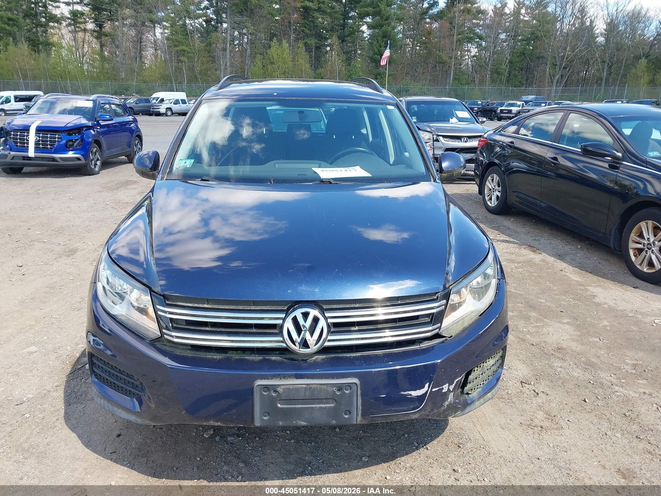 2015 Volkswagen Tiguan S Black vin: WVGBV7AX3FW574480