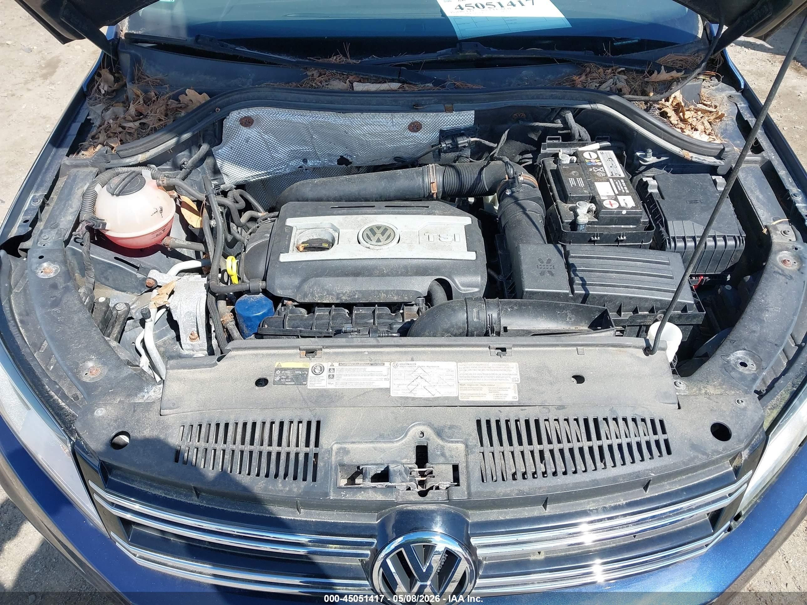 2015 Volkswagen Tiguan S Black vin: WVGBV7AX3FW574480