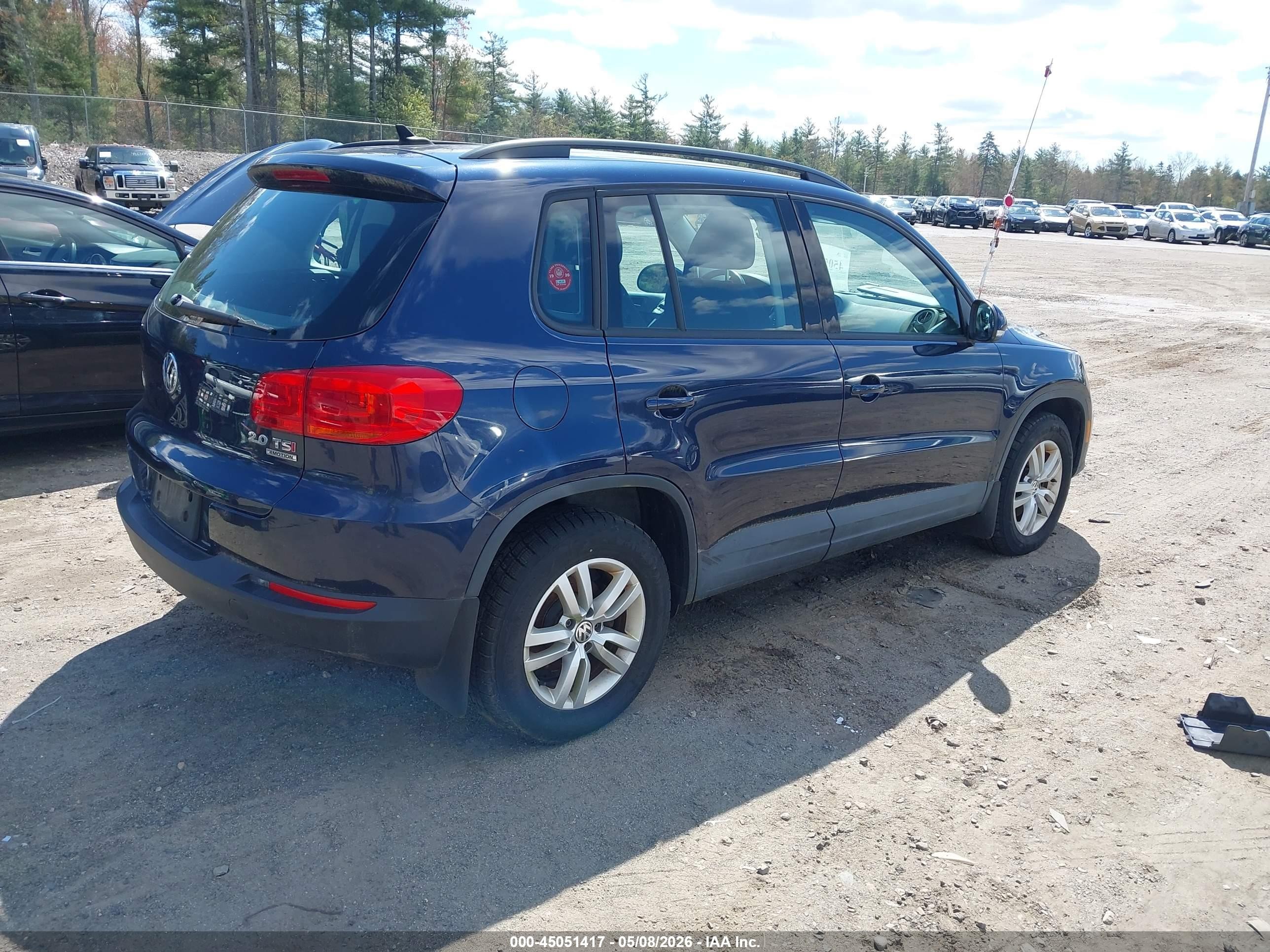 2015 Volkswagen Tiguan S Black vin: WVGBV7AX3FW574480