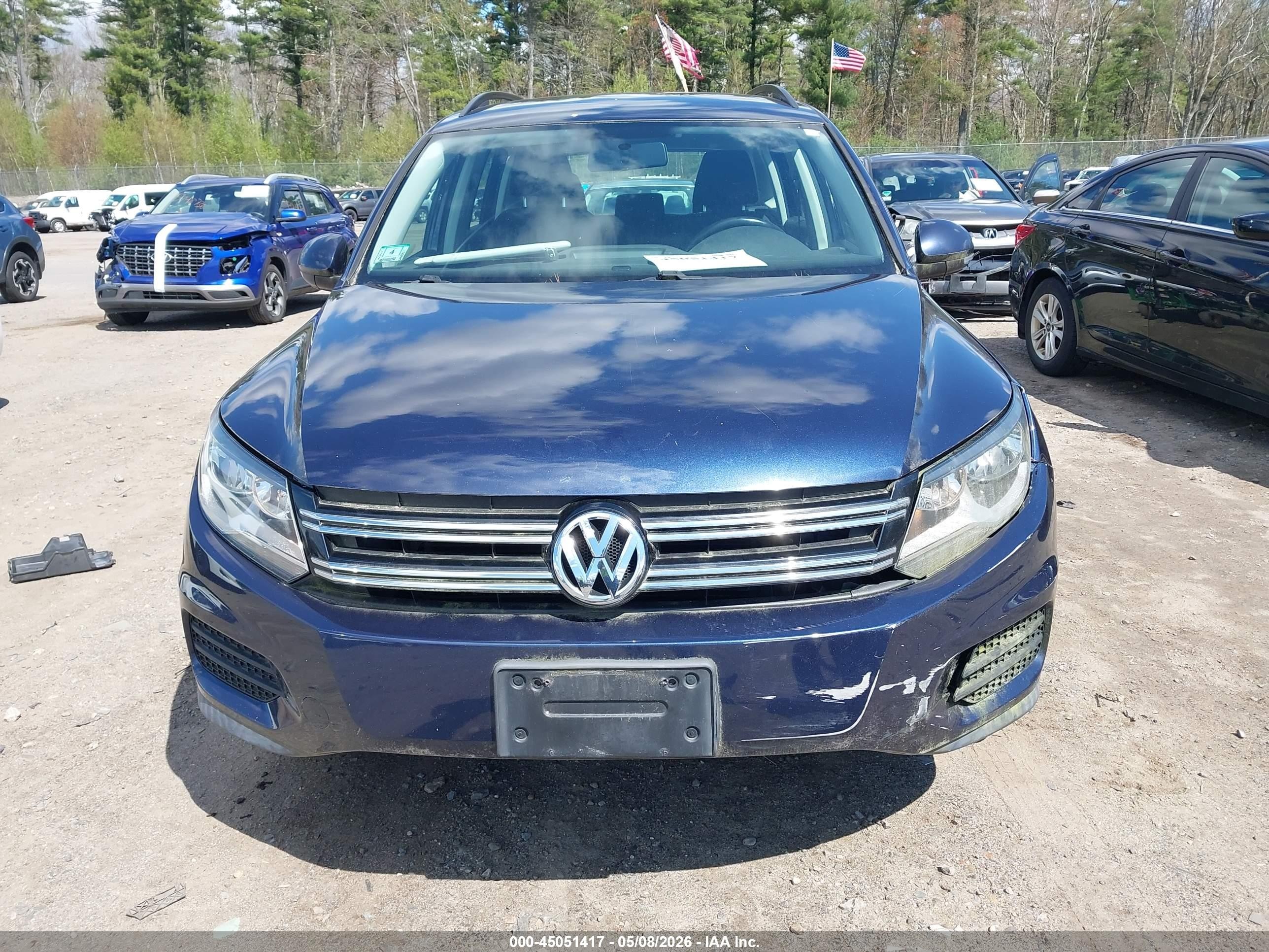 2015 Volkswagen Tiguan S Black vin: WVGBV7AX3FW574480