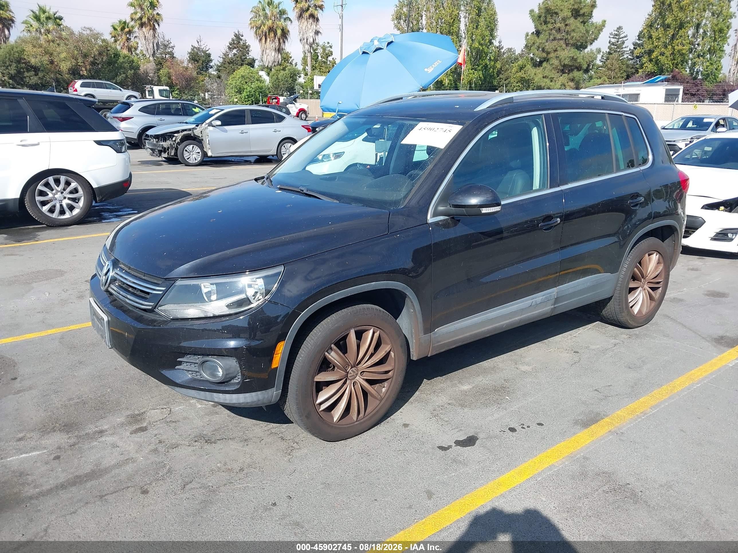 2012 Volkswagen Tiguan Se Black vin: WVGBV7AX4CW559546