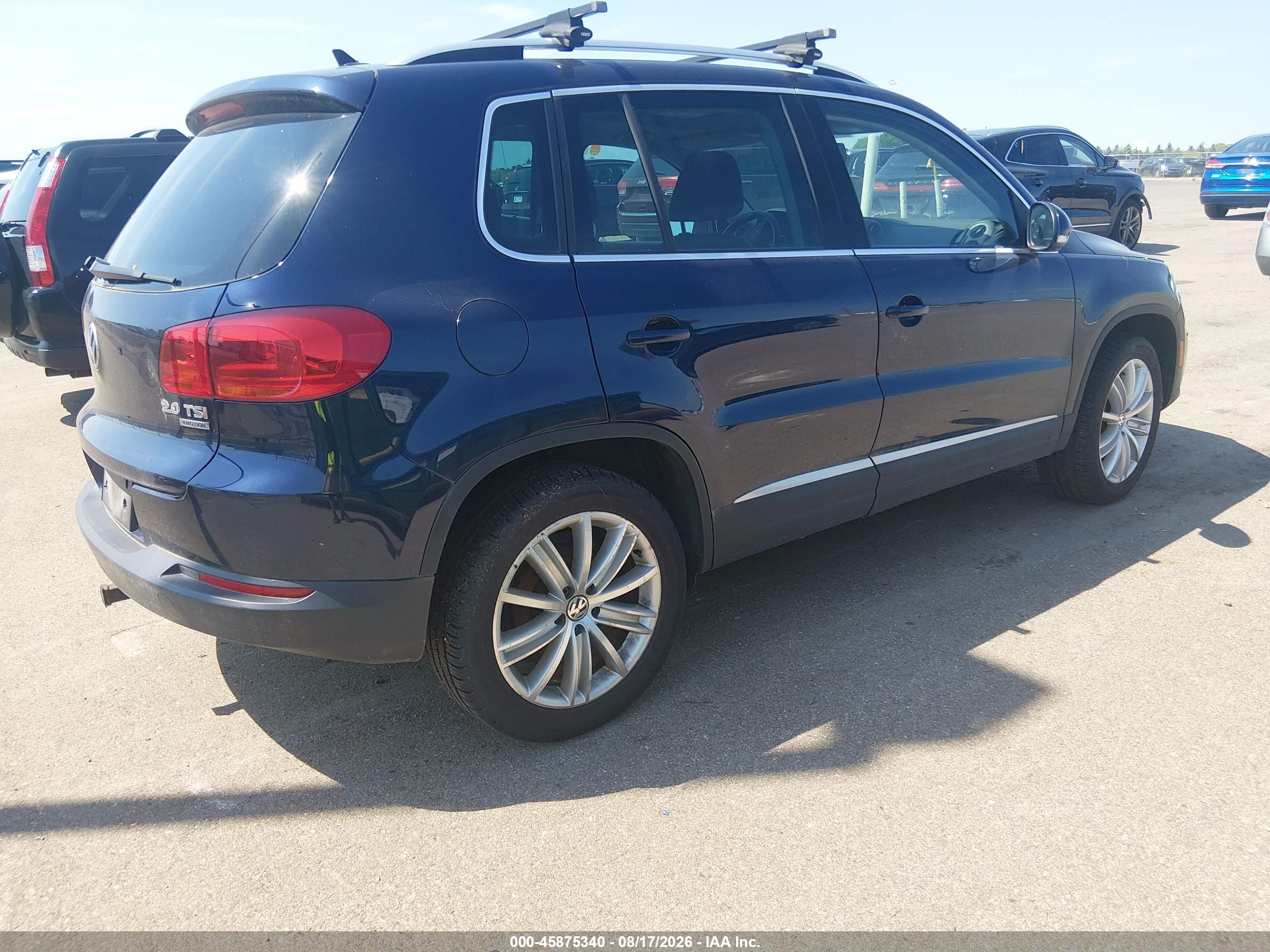 2012 Volkswagen Tiguan Se Blue vin: WVGBV7AX4CW594247