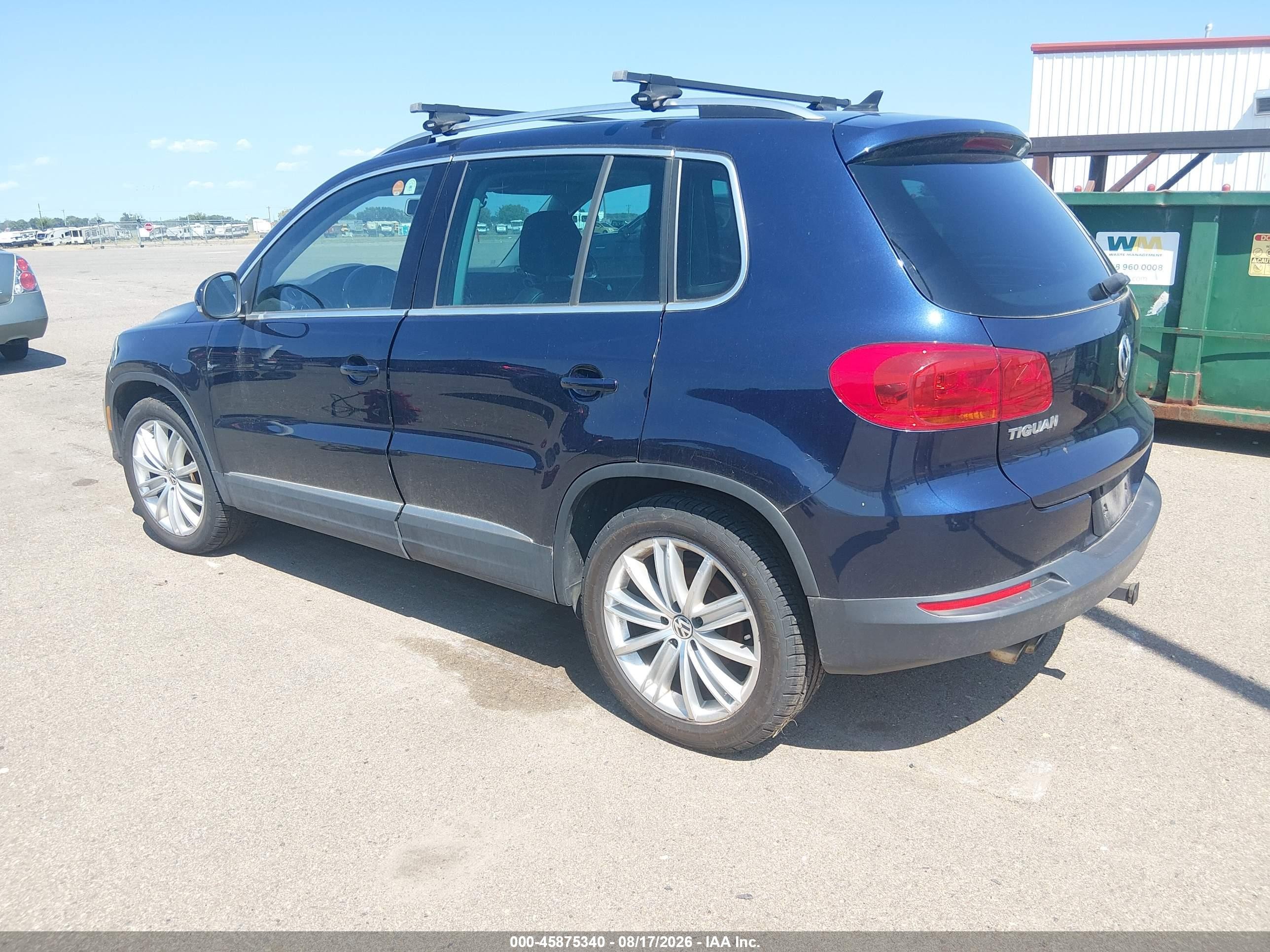 2012 Volkswagen Tiguan Se Blue vin: WVGBV7AX4CW594247