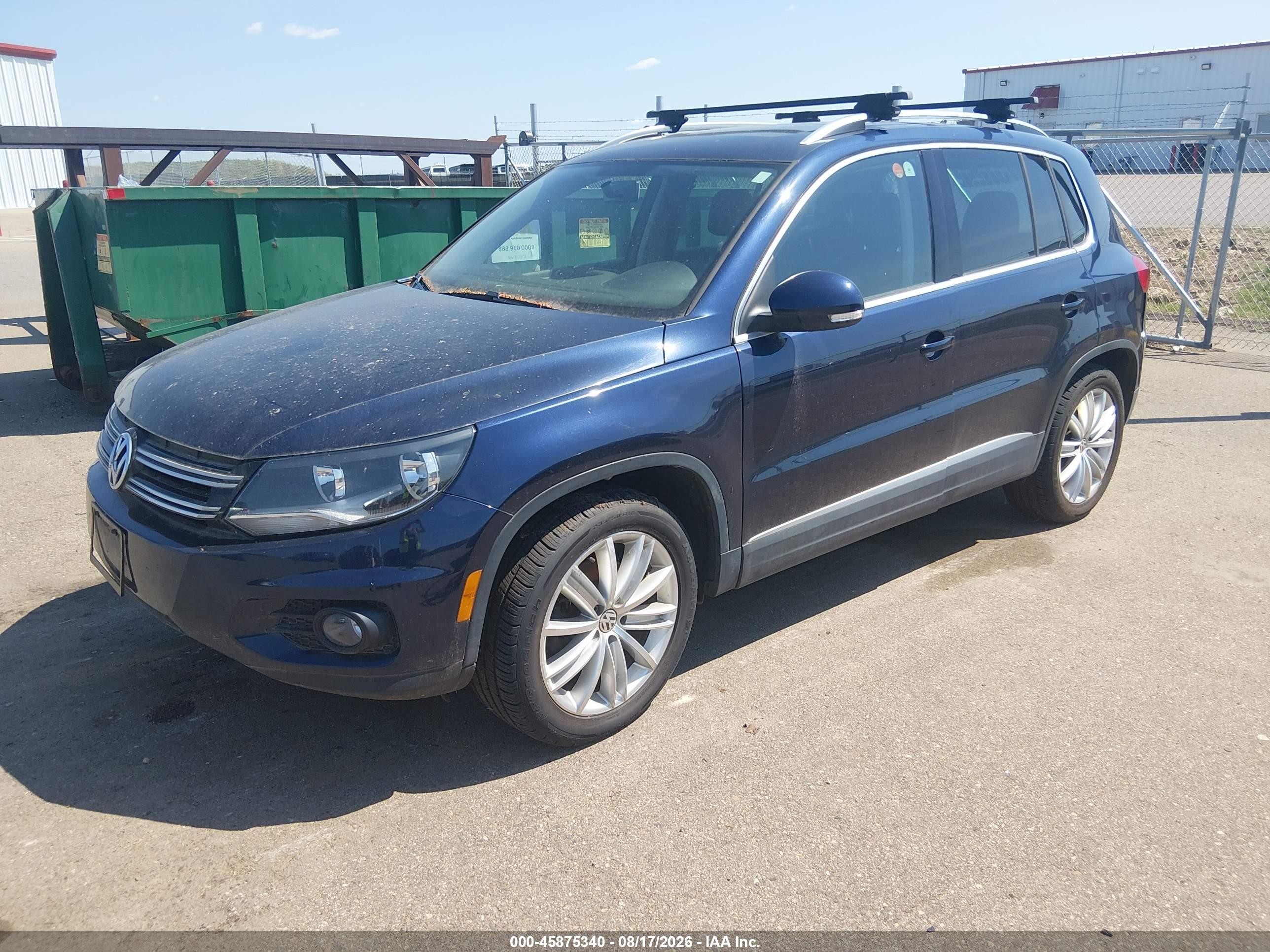 2012 Volkswagen Tiguan Se Blue vin: WVGBV7AX4CW594247