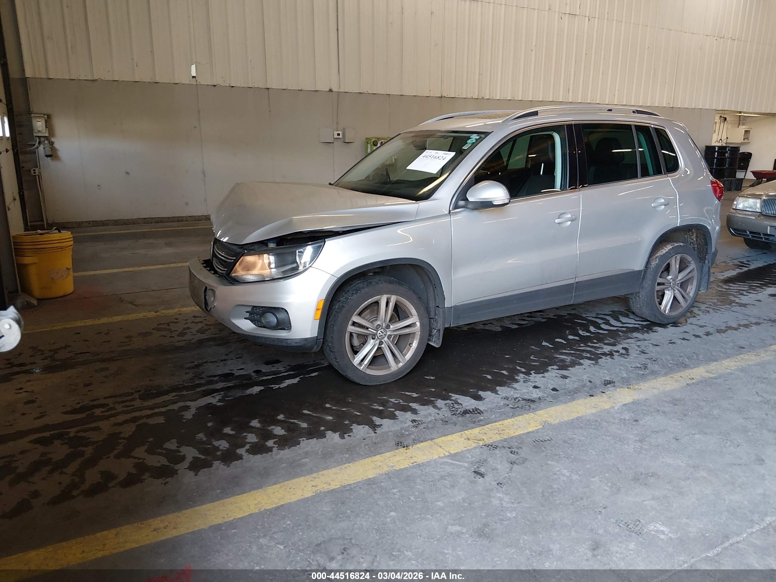 2013 Volkswagen Tiguan S/se/sel Silver vin: WVGBV7AX4DW538102