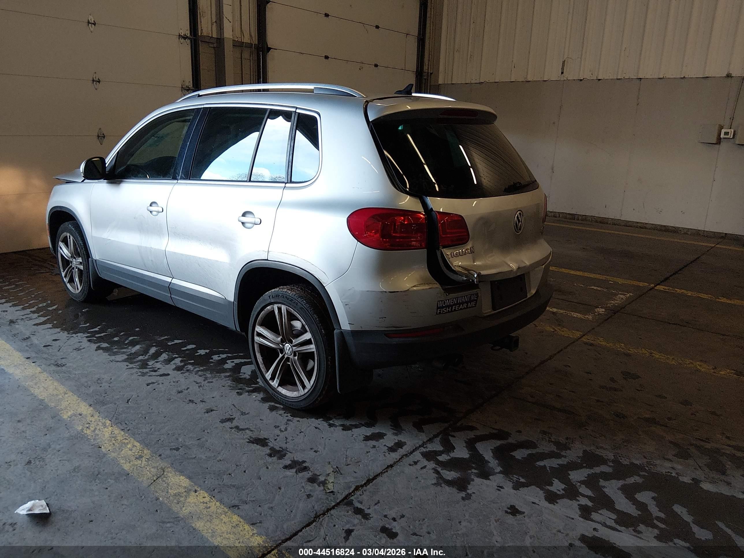 2013 Volkswagen Tiguan S/se/sel Silver vin: WVGBV7AX4DW538102