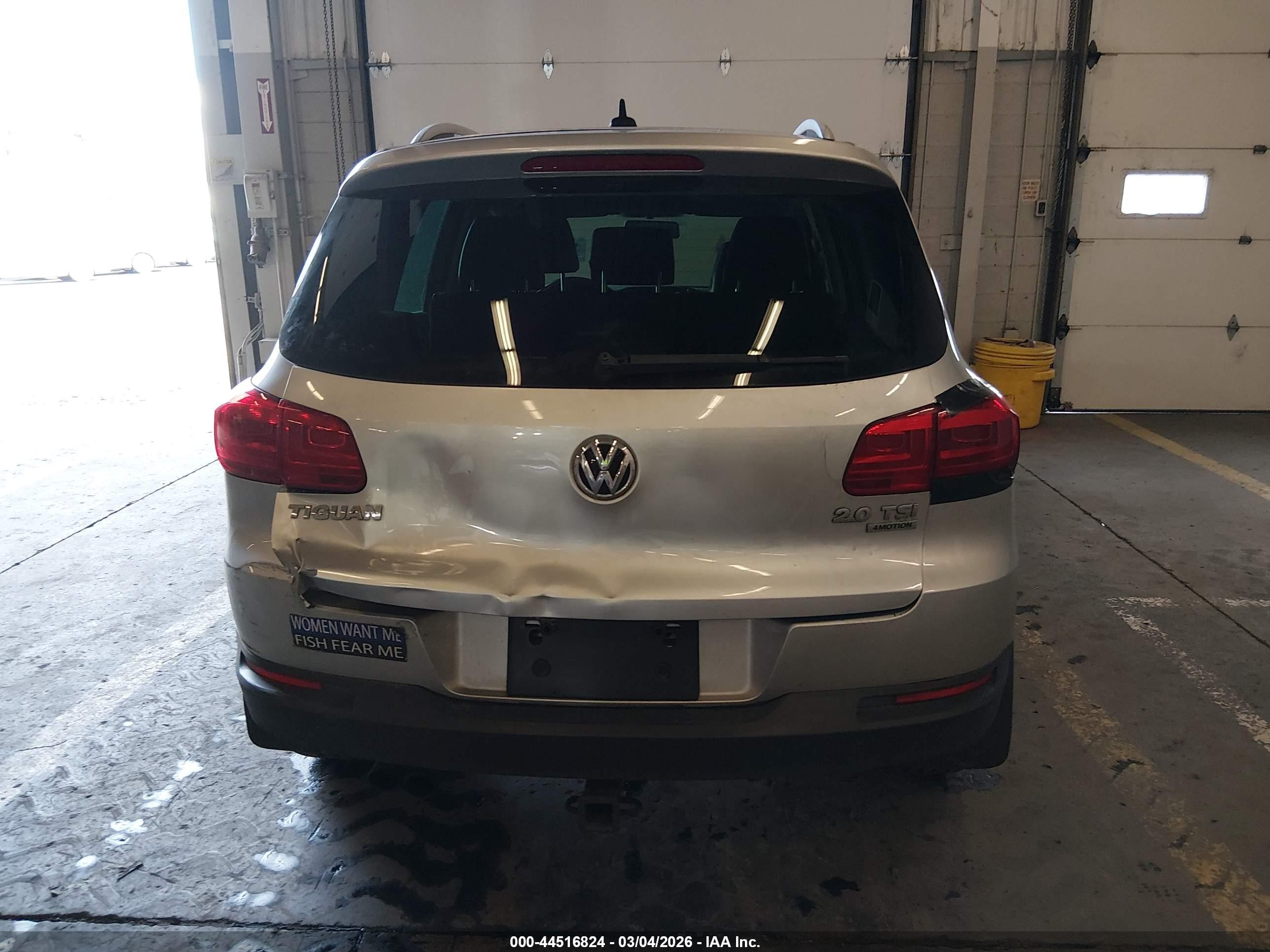 2013 Volkswagen Tiguan S/se/sel Silver vin: WVGBV7AX4DW538102