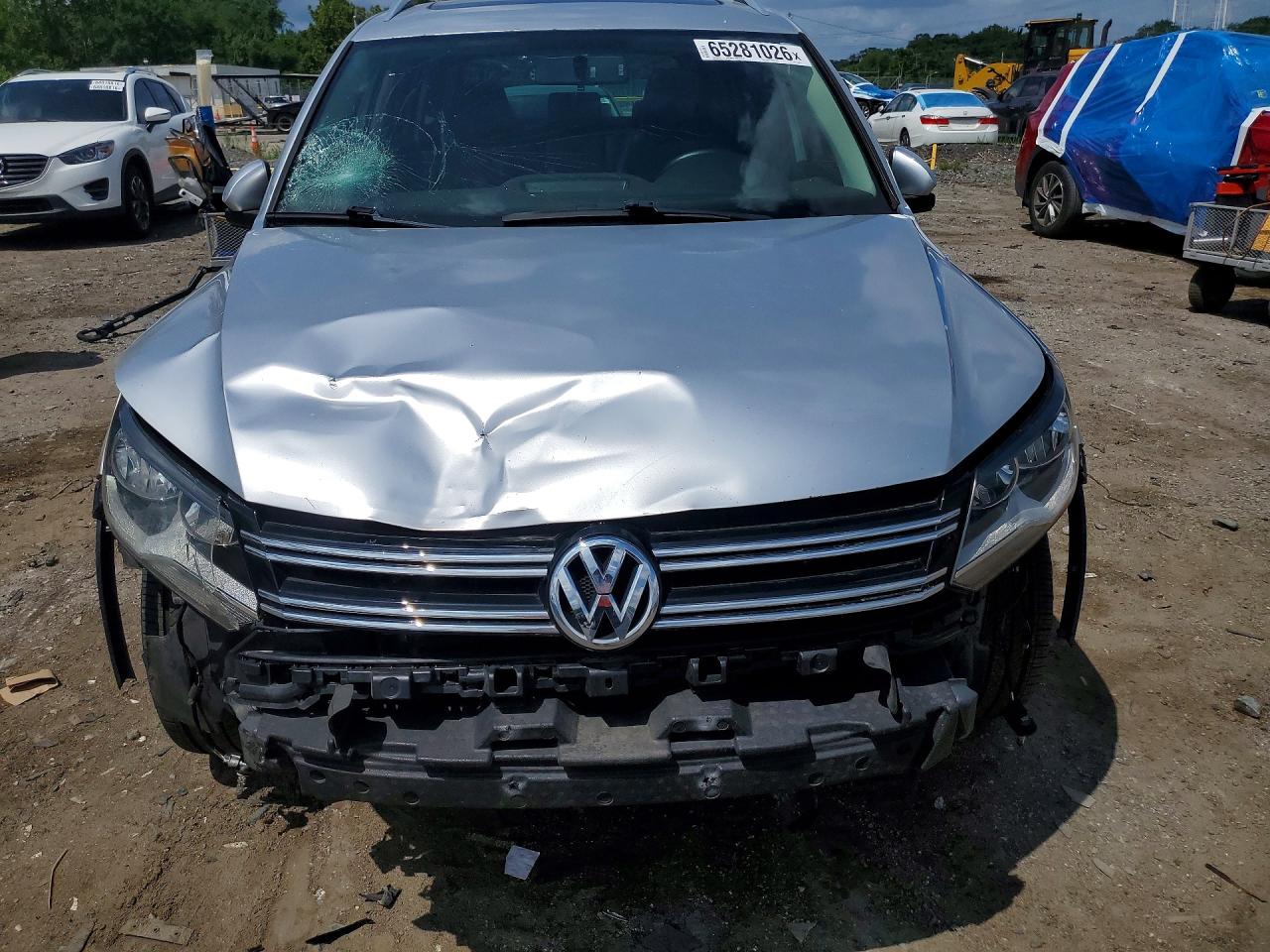 2013 Volkswagen Tiguan S Silver vin: WVGBV7AX4DW546913