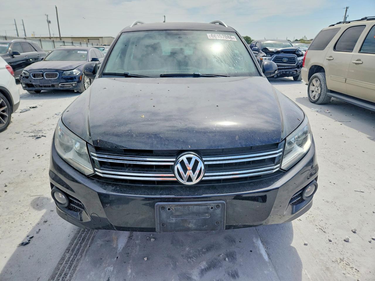 2015 Volkswagen Tiguan S Black vin: WVGBV7AX4FW596200