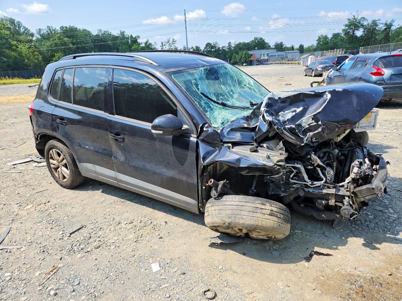 2017 Volkswagen Tiguan S Black vin: WVGBV7AX4HK021802