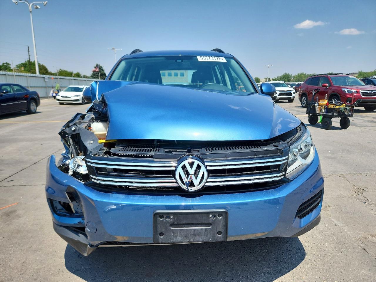 2017 Volkswagen Tiguan S Blue vin: WVGBV7AX4HW511097