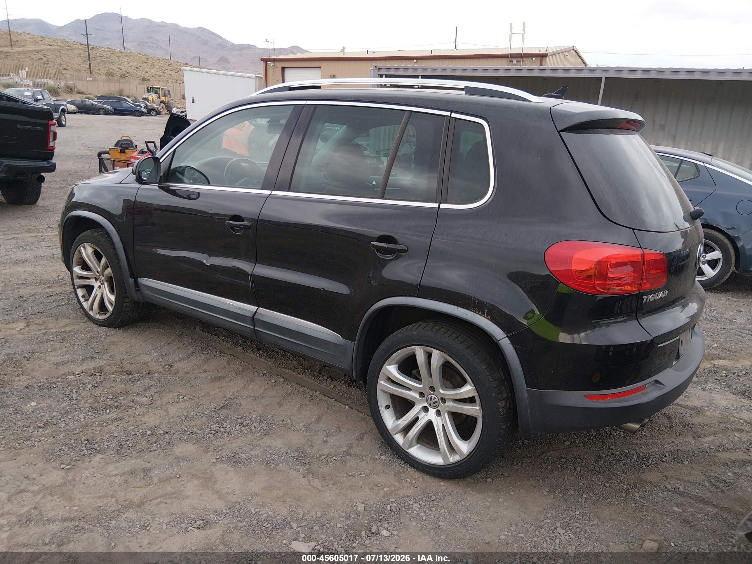 2012 Volkswagen Tiguan Sel Черный vin: WVGBV7AX5CW609712