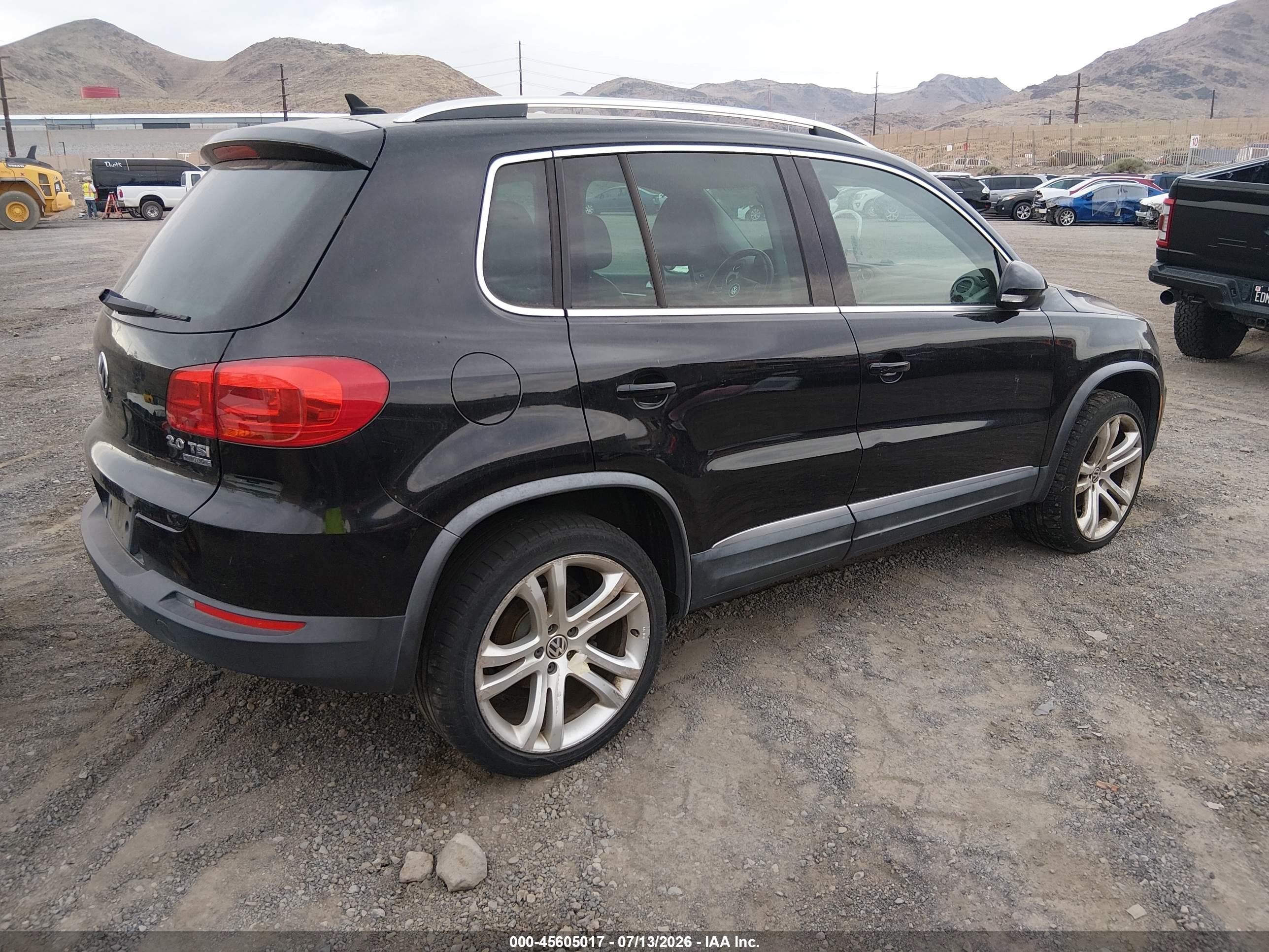 2012 Volkswagen Tiguan Sel Черный vin: WVGBV7AX5CW609712