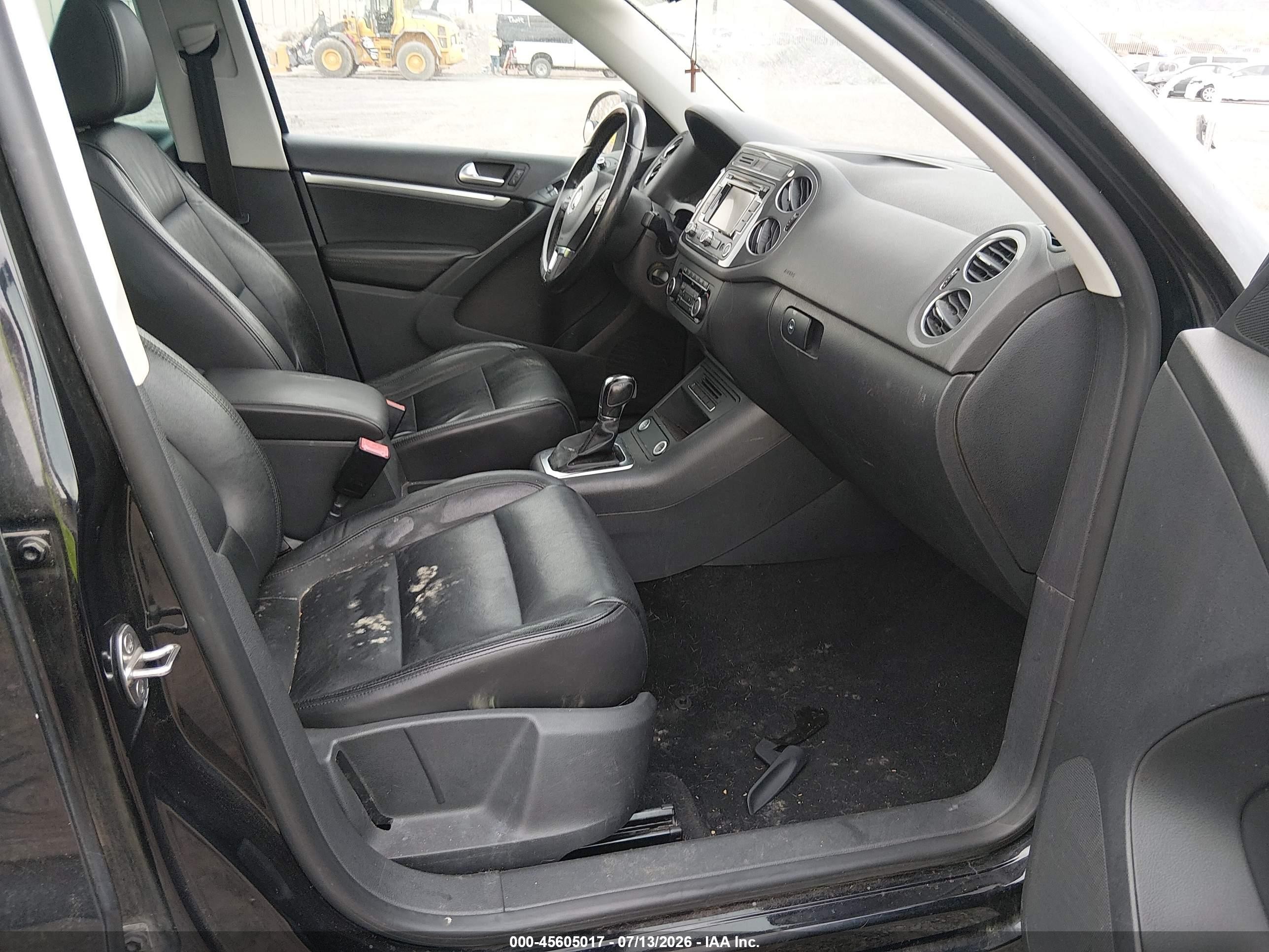 2012 Volkswagen Tiguan Sel Черный vin: WVGBV7AX5CW609712