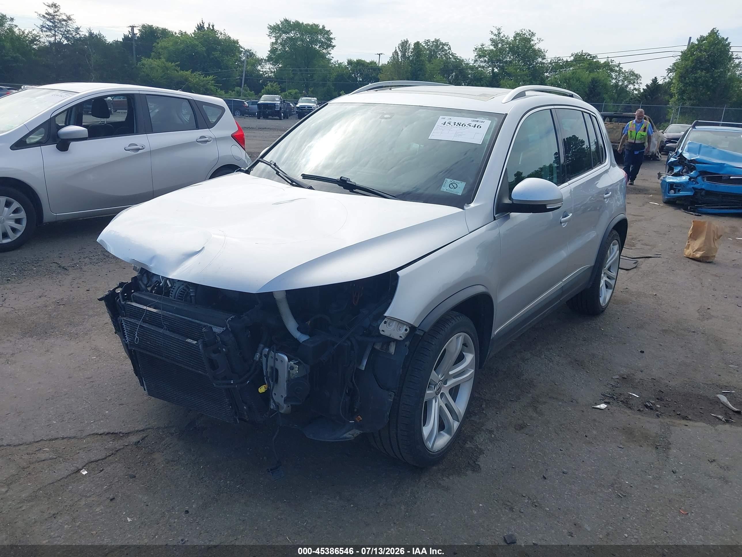 2013 Volkswagen Tiguan Sel Silver vin: WVGBV7AX5DW524581
