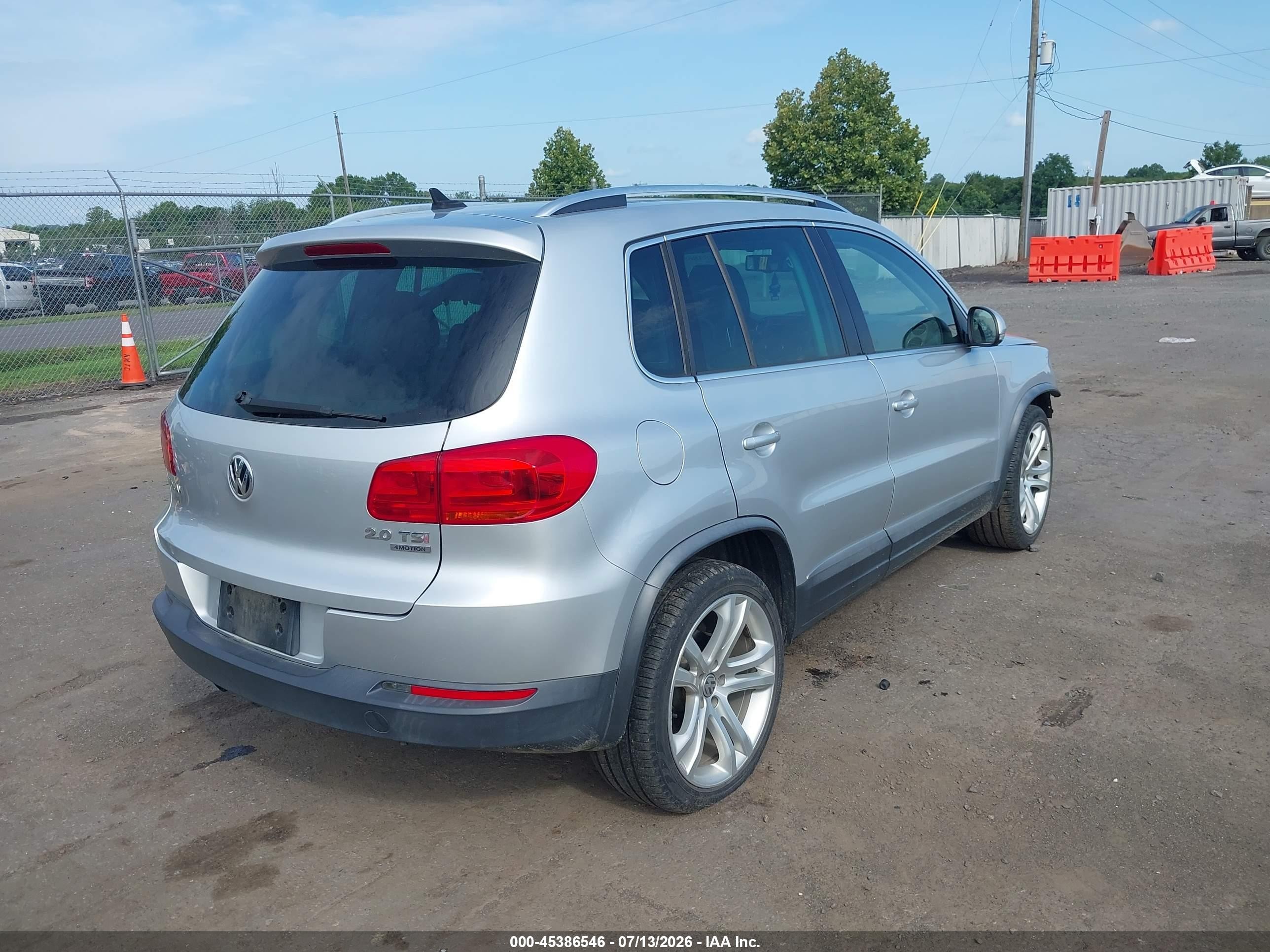 2013 Volkswagen Tiguan Sel Silver vin: WVGBV7AX5DW524581