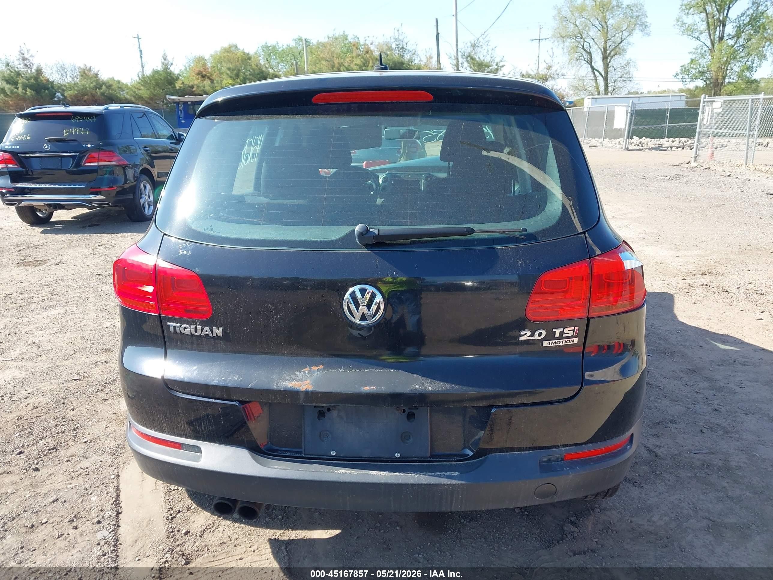 2013 Volkswagen Tiguan S Black vin: WVGBV7AX5DW538223