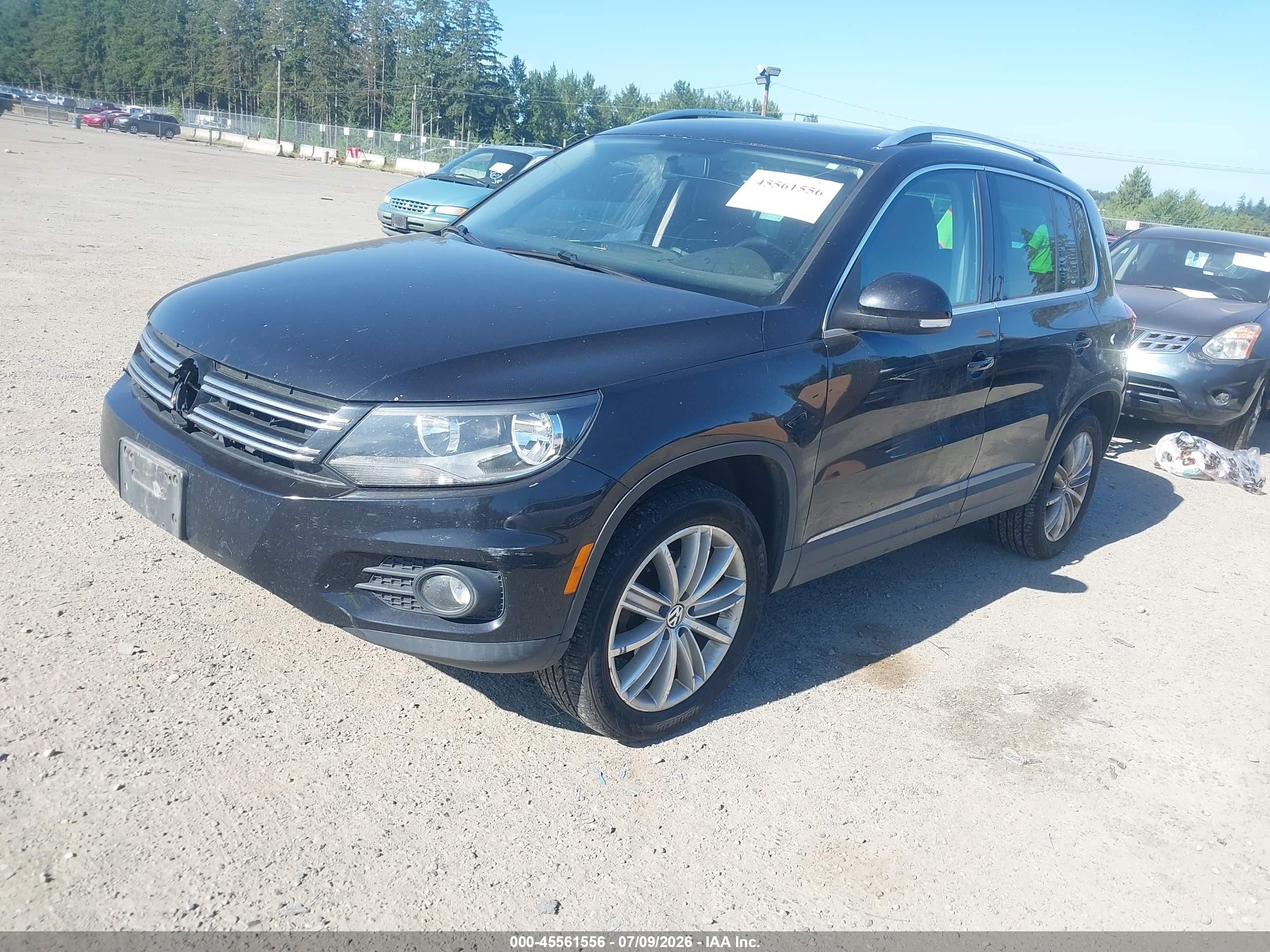 2013 Volkswagen Tiguan Se Черный vin: WVGBV7AX5DW540523