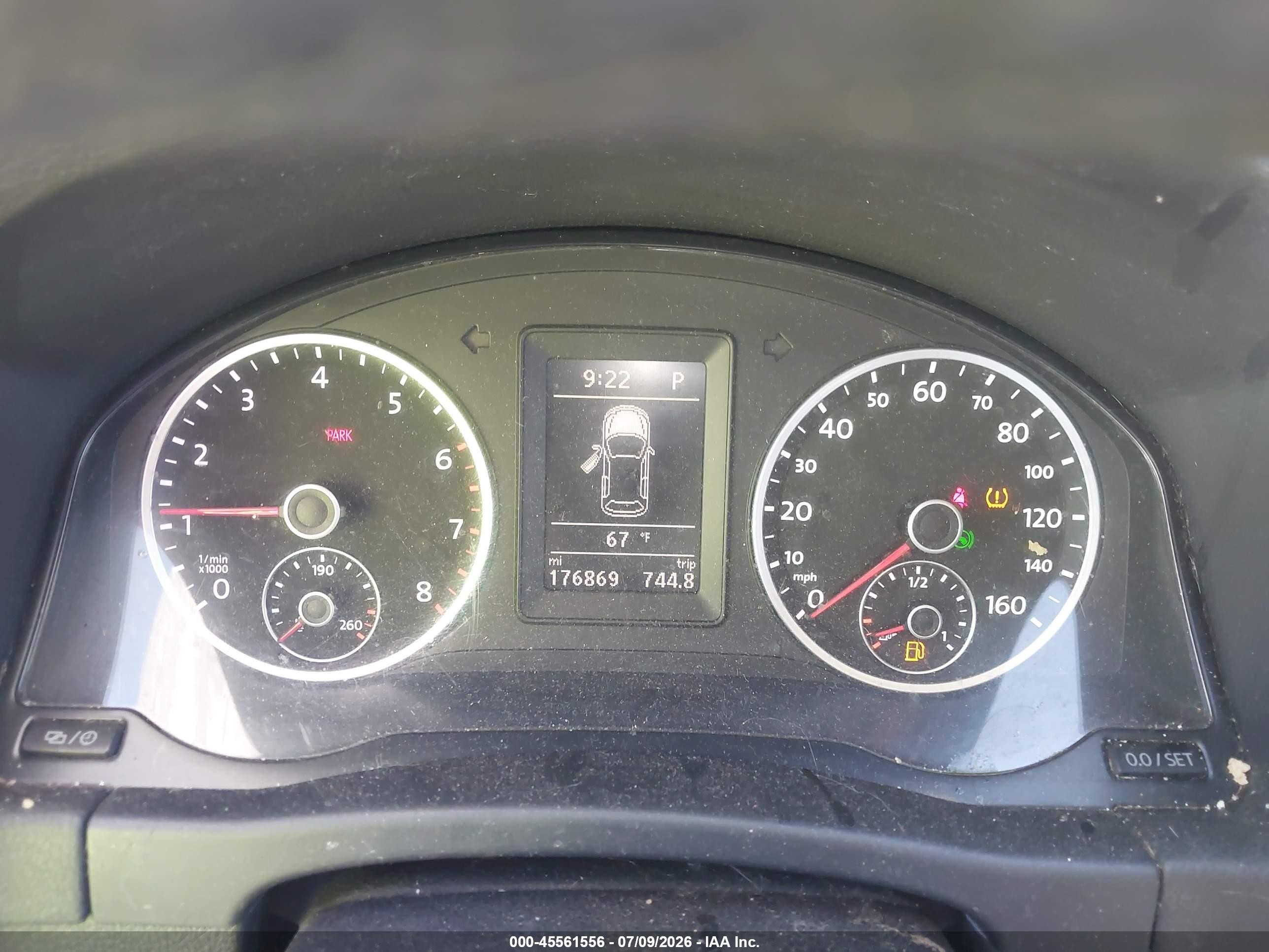 2013 Volkswagen Tiguan Se Черный vin: WVGBV7AX5DW540523
