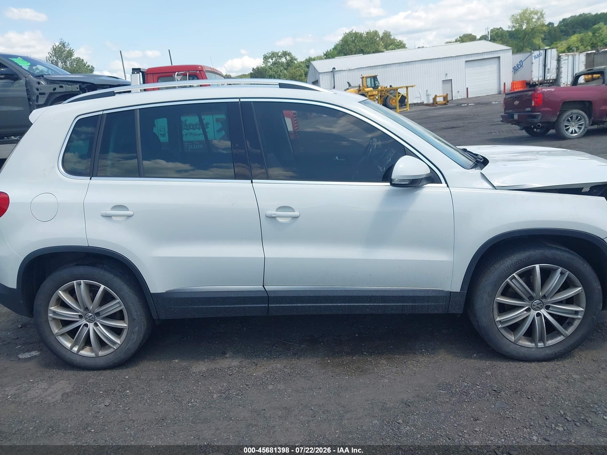 2015 Volkswagen Tiguan Se White vin: WVGBV7AX5FW506200