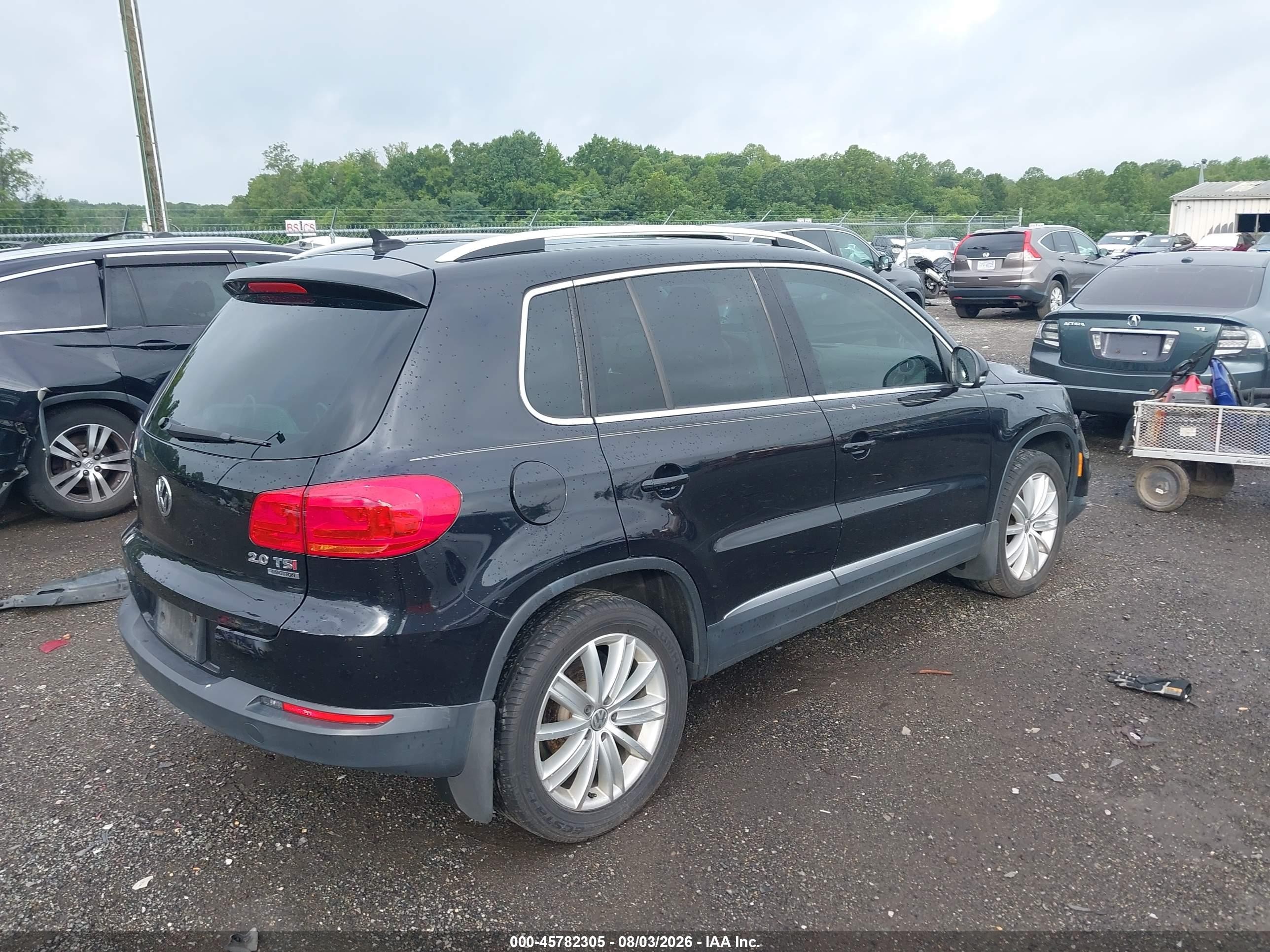 2015 Volkswagen Tiguan Se Черный vin: WVGBV7AX5FW521568