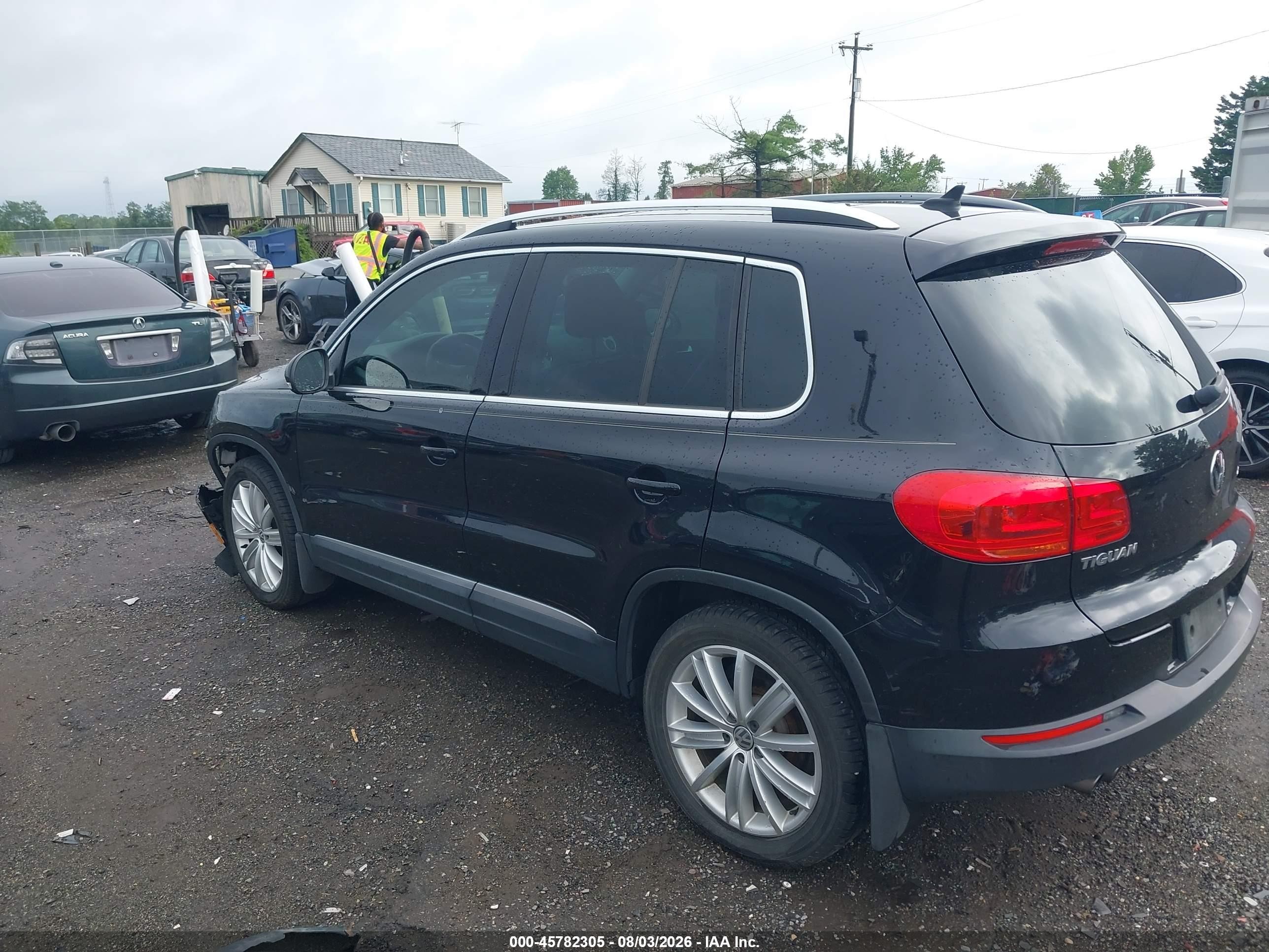 2015 Volkswagen Tiguan Se Черный vin: WVGBV7AX5FW521568