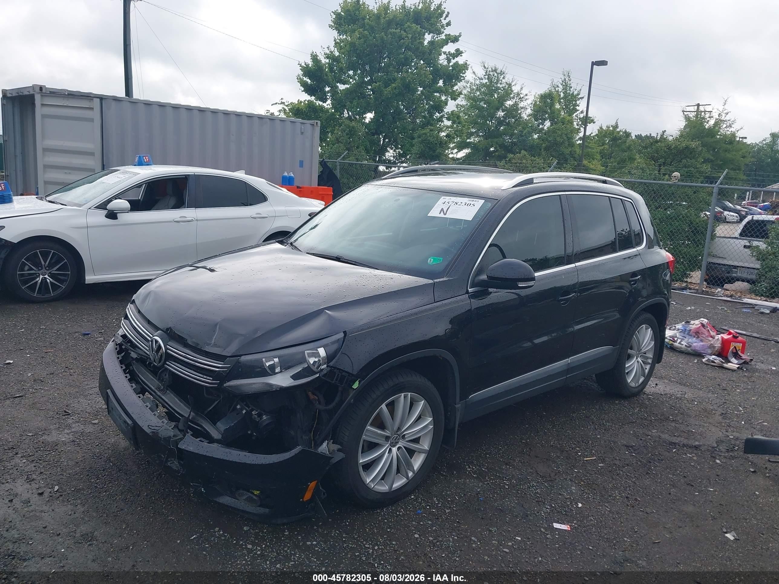 2015 Volkswagen Tiguan Se Черный vin: WVGBV7AX5FW521568
