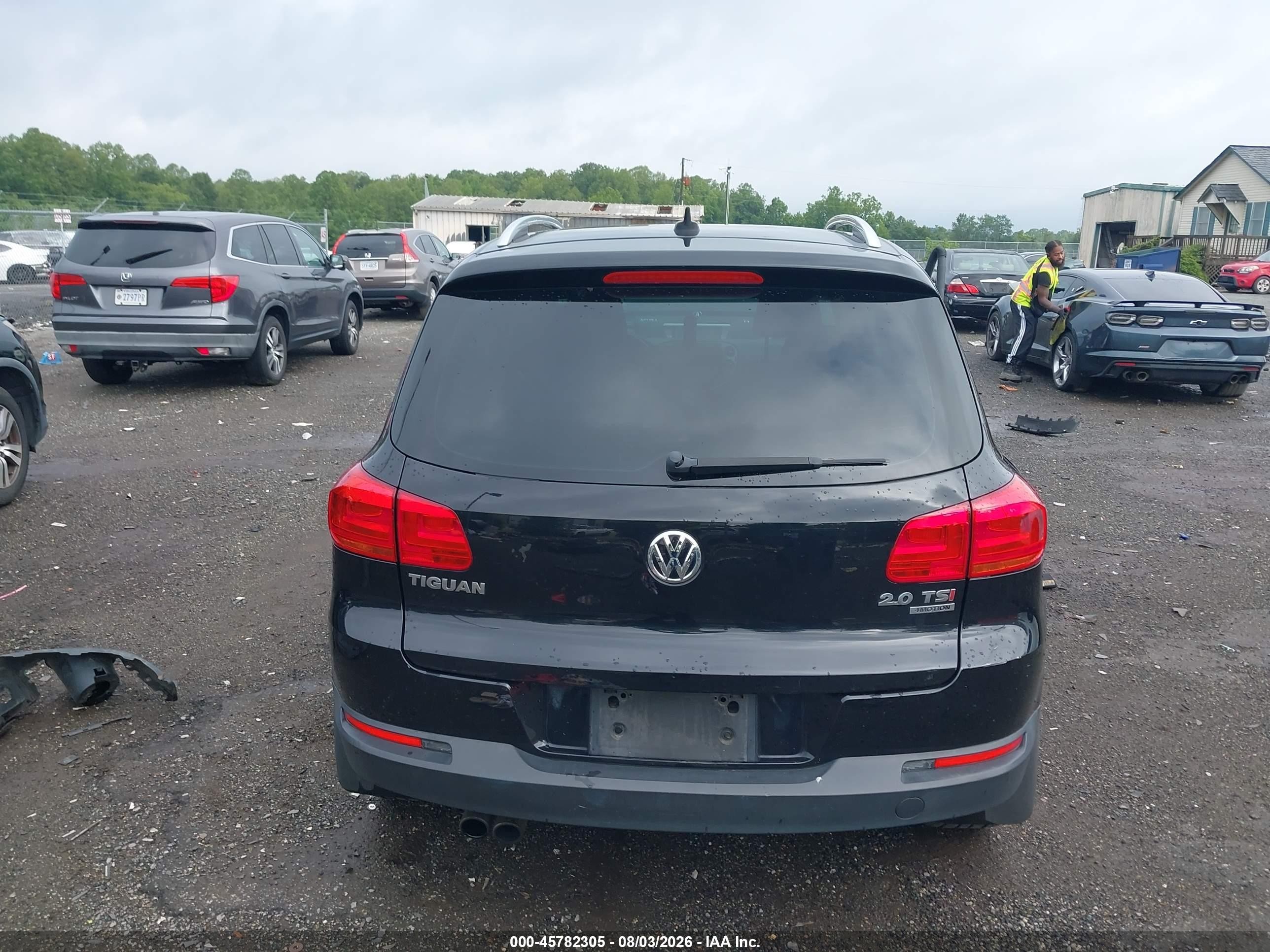 2015 Volkswagen Tiguan Se Черный vin: WVGBV7AX5FW521568