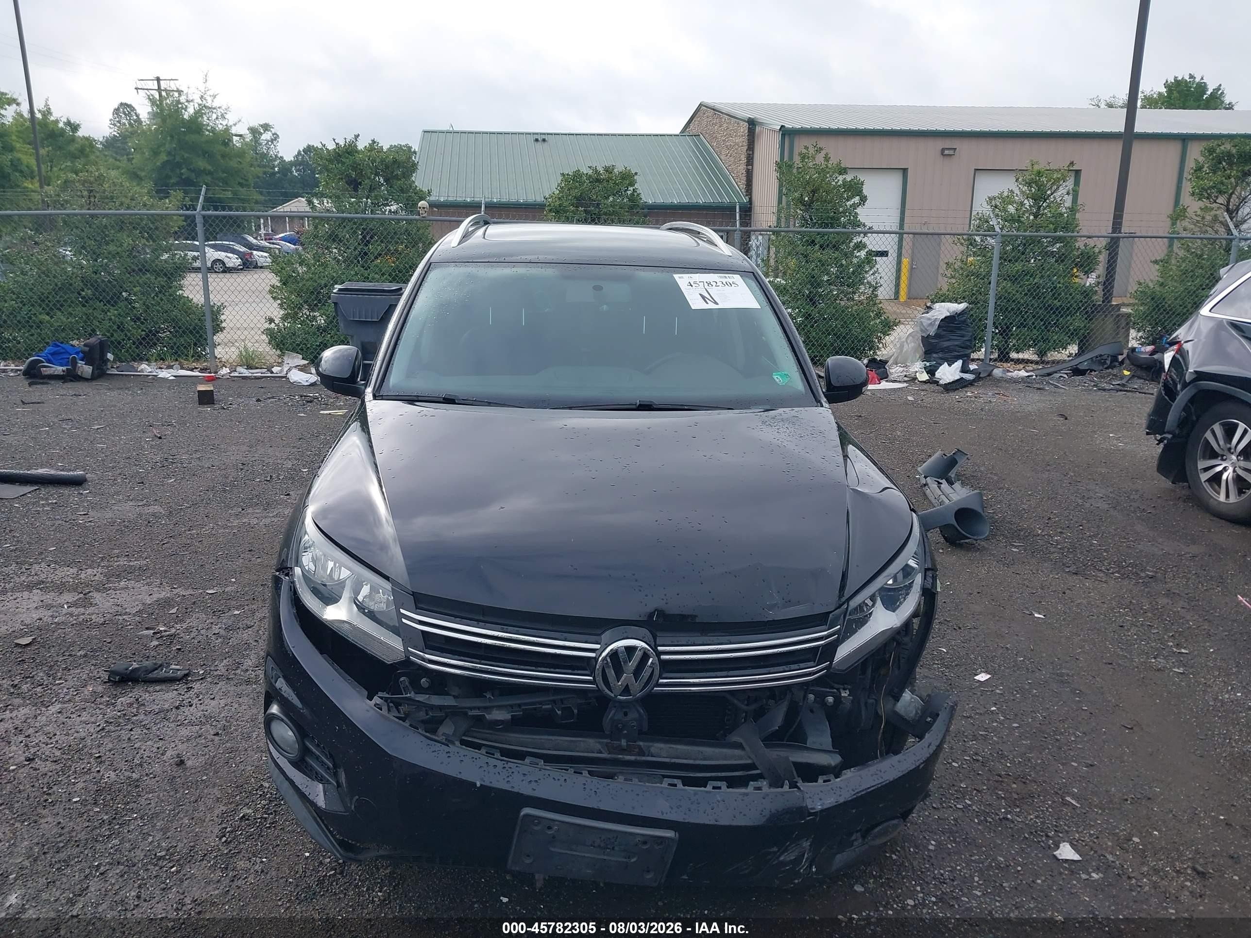 2015 Volkswagen Tiguan Se Черный vin: WVGBV7AX5FW521568