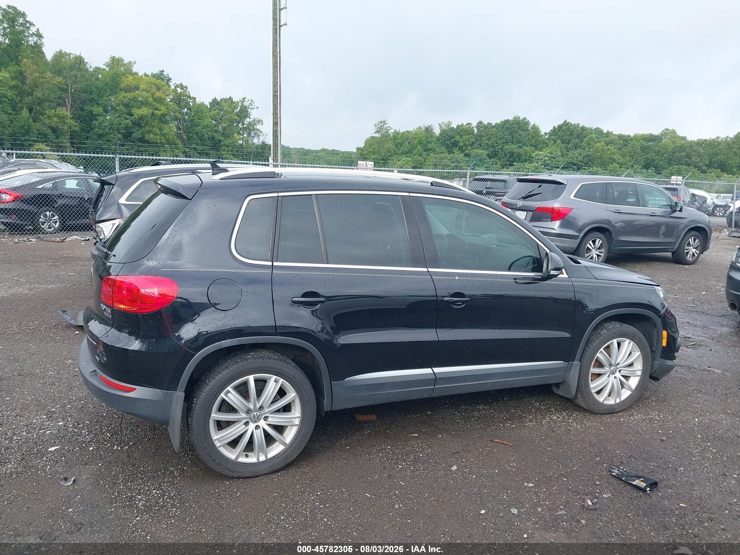 2015 Volkswagen Tiguan Se Черный vin: WVGBV7AX5FW521568