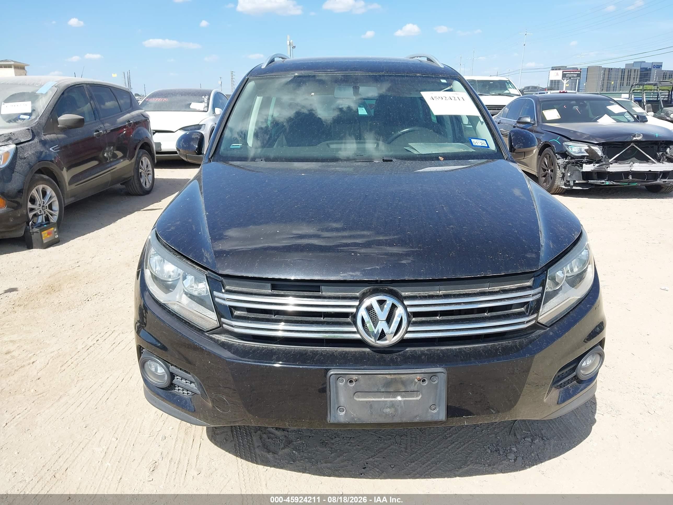2015 Volkswagen Tiguan Sel Black vin: WVGBV7AX5FW596397