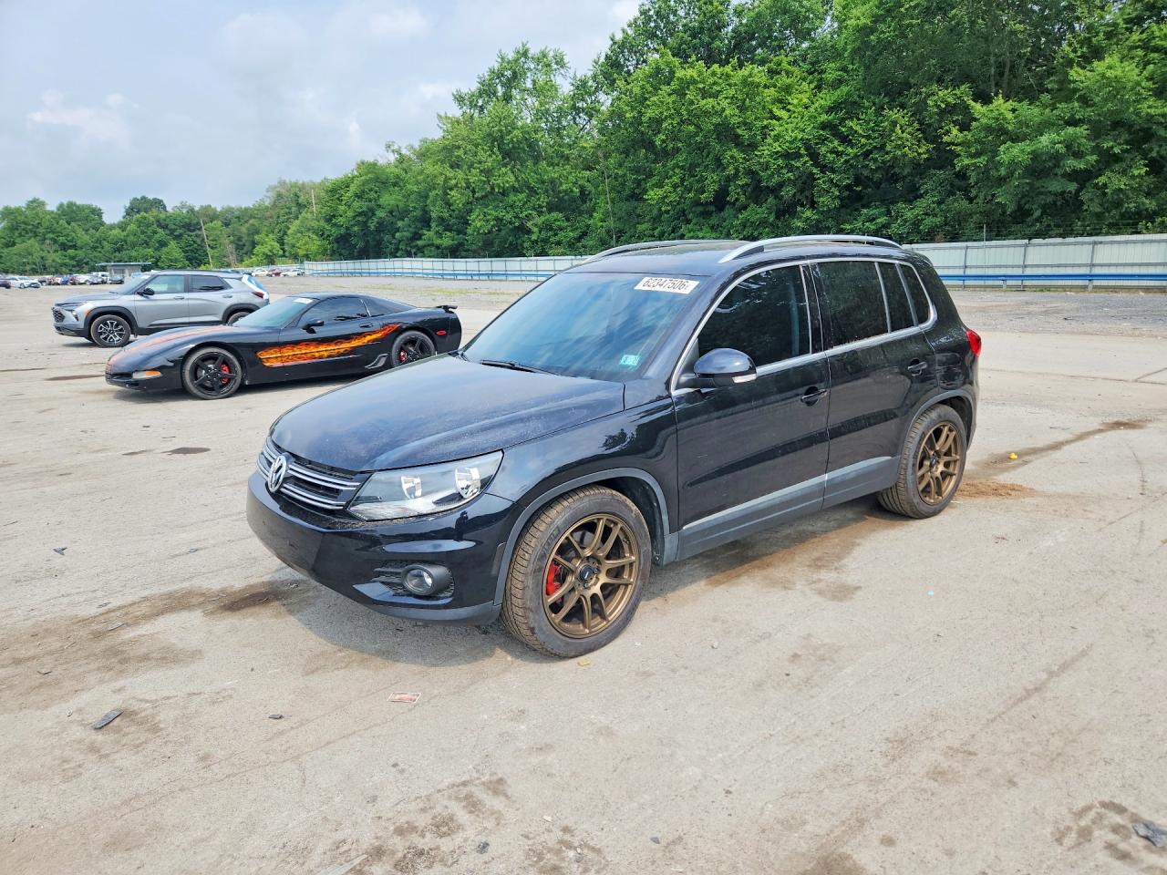 2015 Volkswagen Tiguan S Black vin: WVGBV7AX5FW609889
