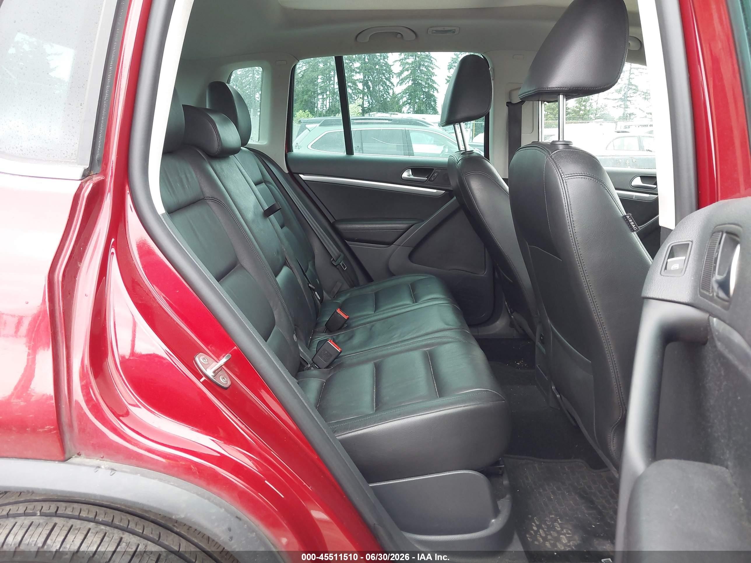2012 Volkswagen Tiguan Sel Red vin: WVGBV7AX6CW096468