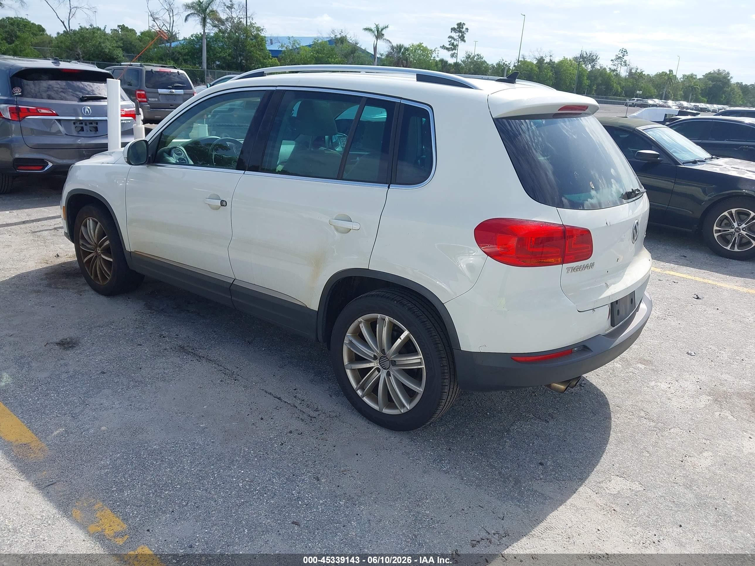 2015 Volkswagen Tiguan Sel White vin: WVGBV7AX6FW101849