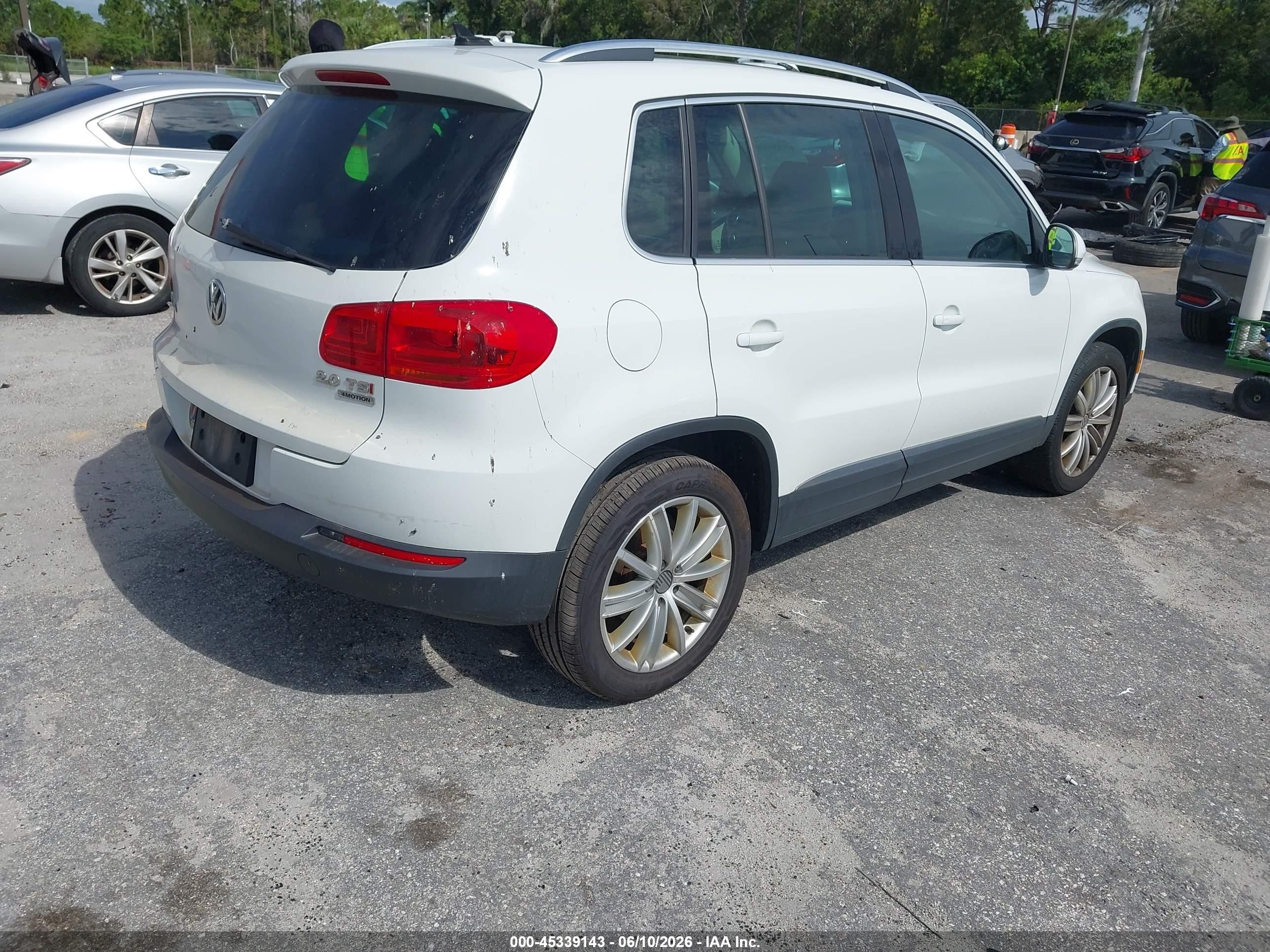 2015 Volkswagen Tiguan Sel White vin: WVGBV7AX6FW101849
