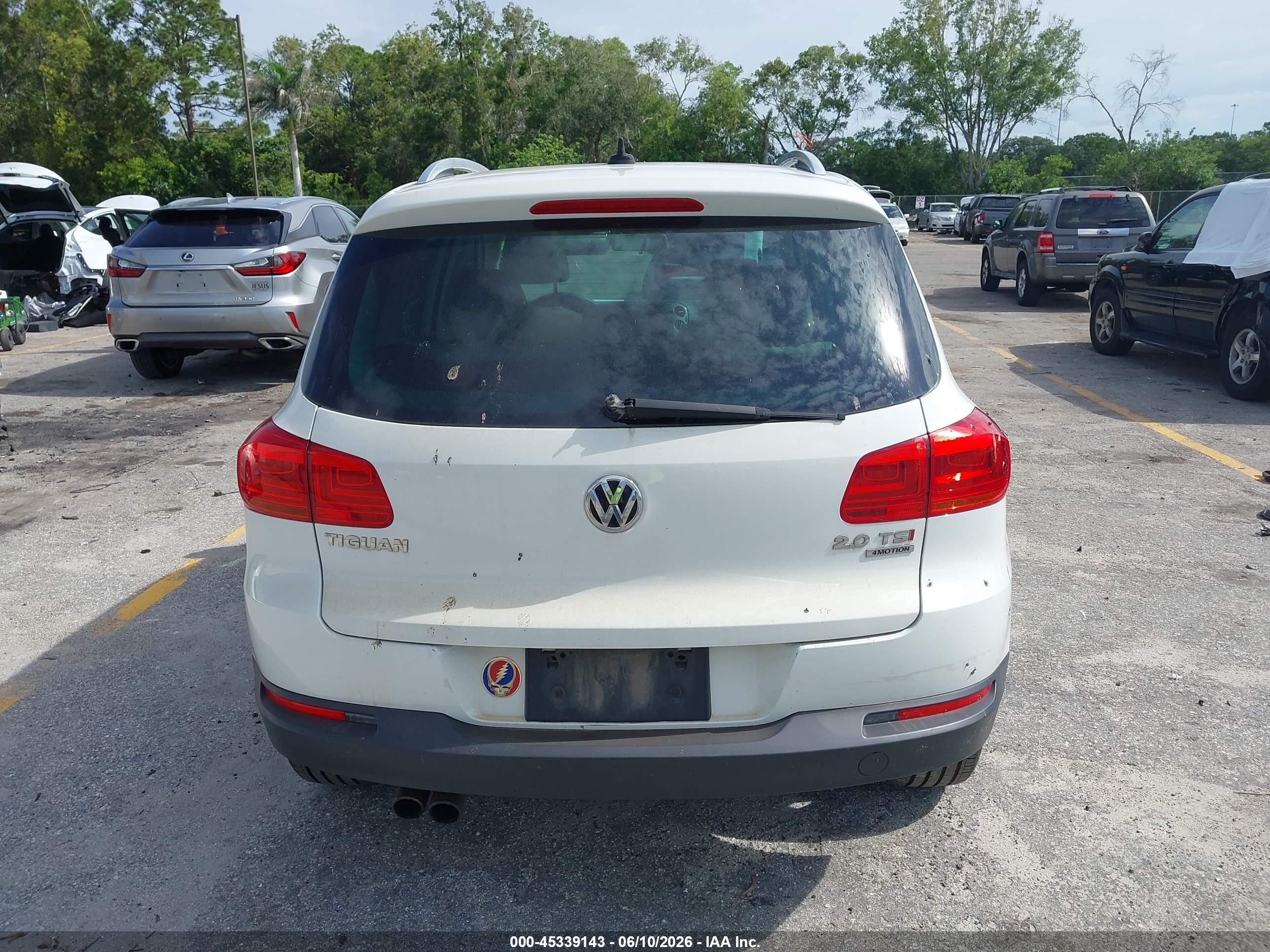 2015 Volkswagen Tiguan Sel White vin: WVGBV7AX6FW101849