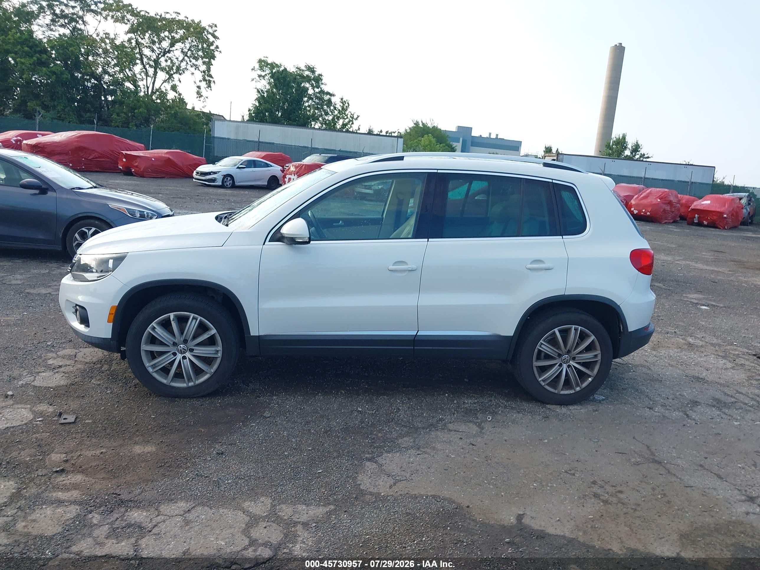 2015 Volkswagen Tiguan Se White vin: WVGBV7AX6FW116013