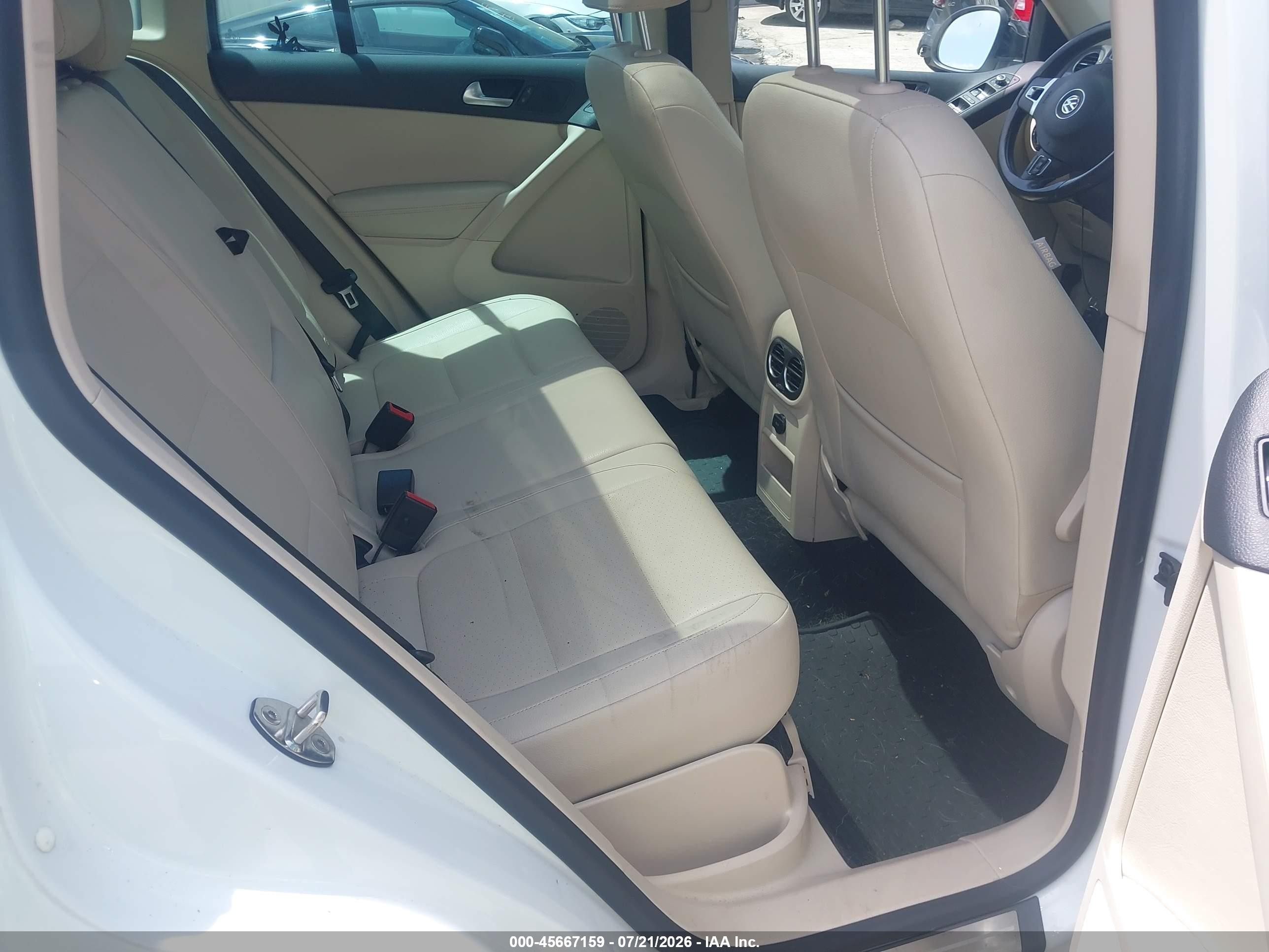 2015 Volkswagen Tiguan Sel White vin: WVGBV7AX6FW537861