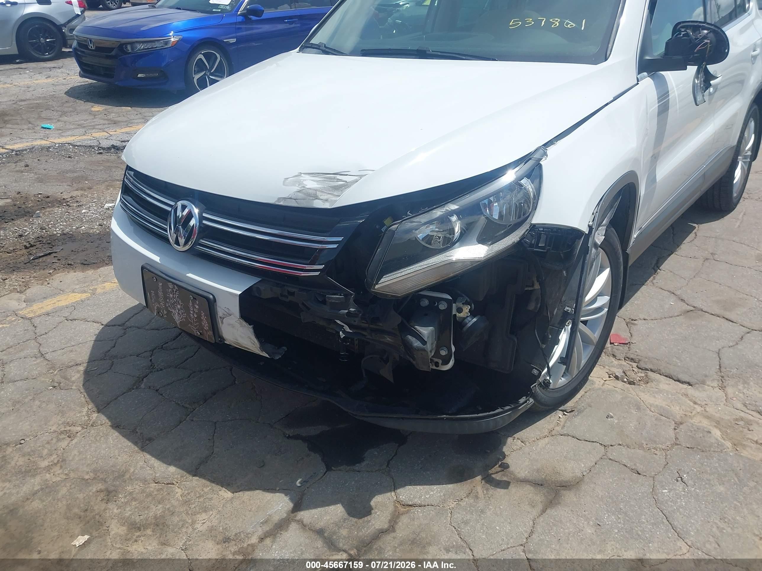 2015 Volkswagen Tiguan Sel White vin: WVGBV7AX6FW537861