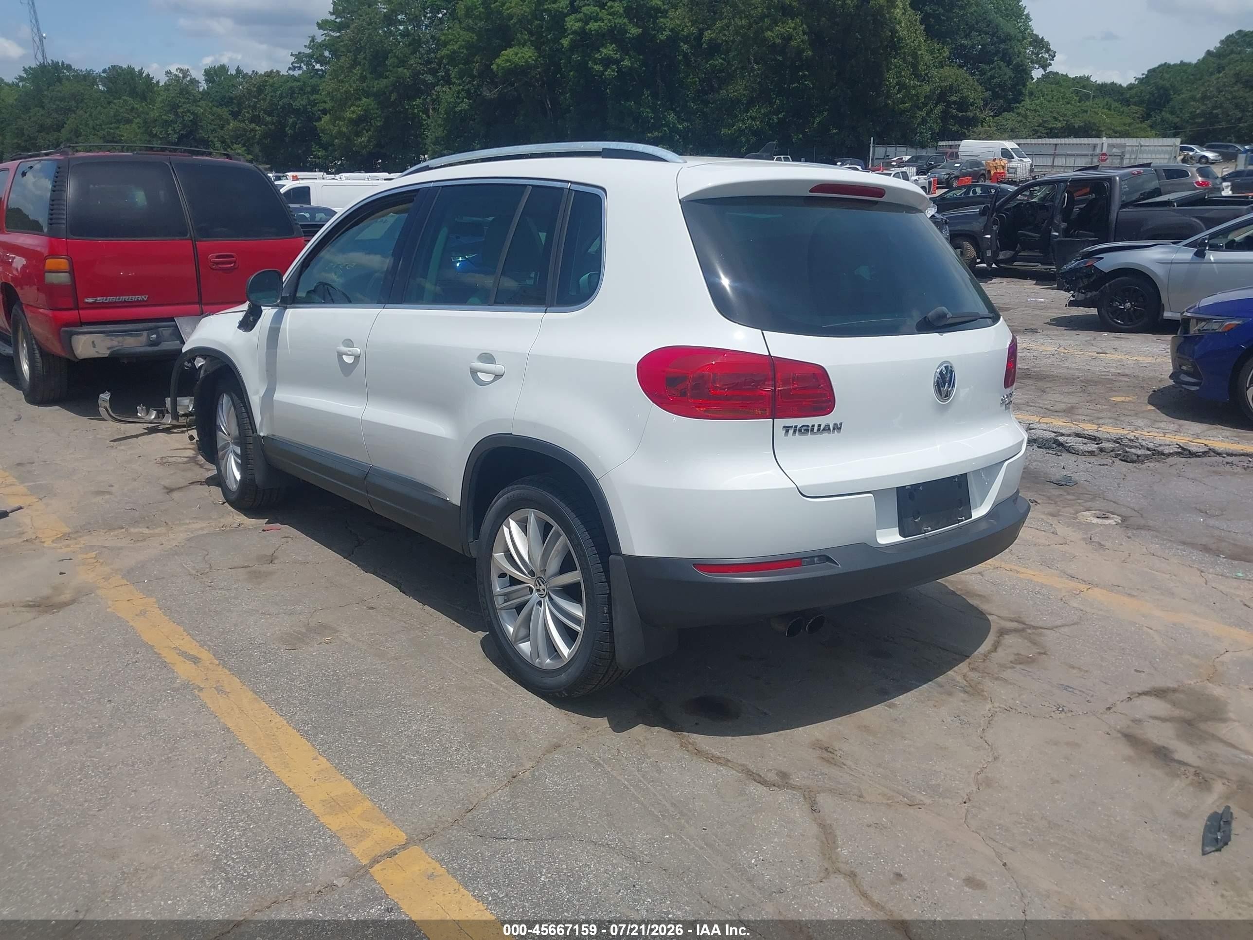 2015 Volkswagen Tiguan Sel White vin: WVGBV7AX6FW537861