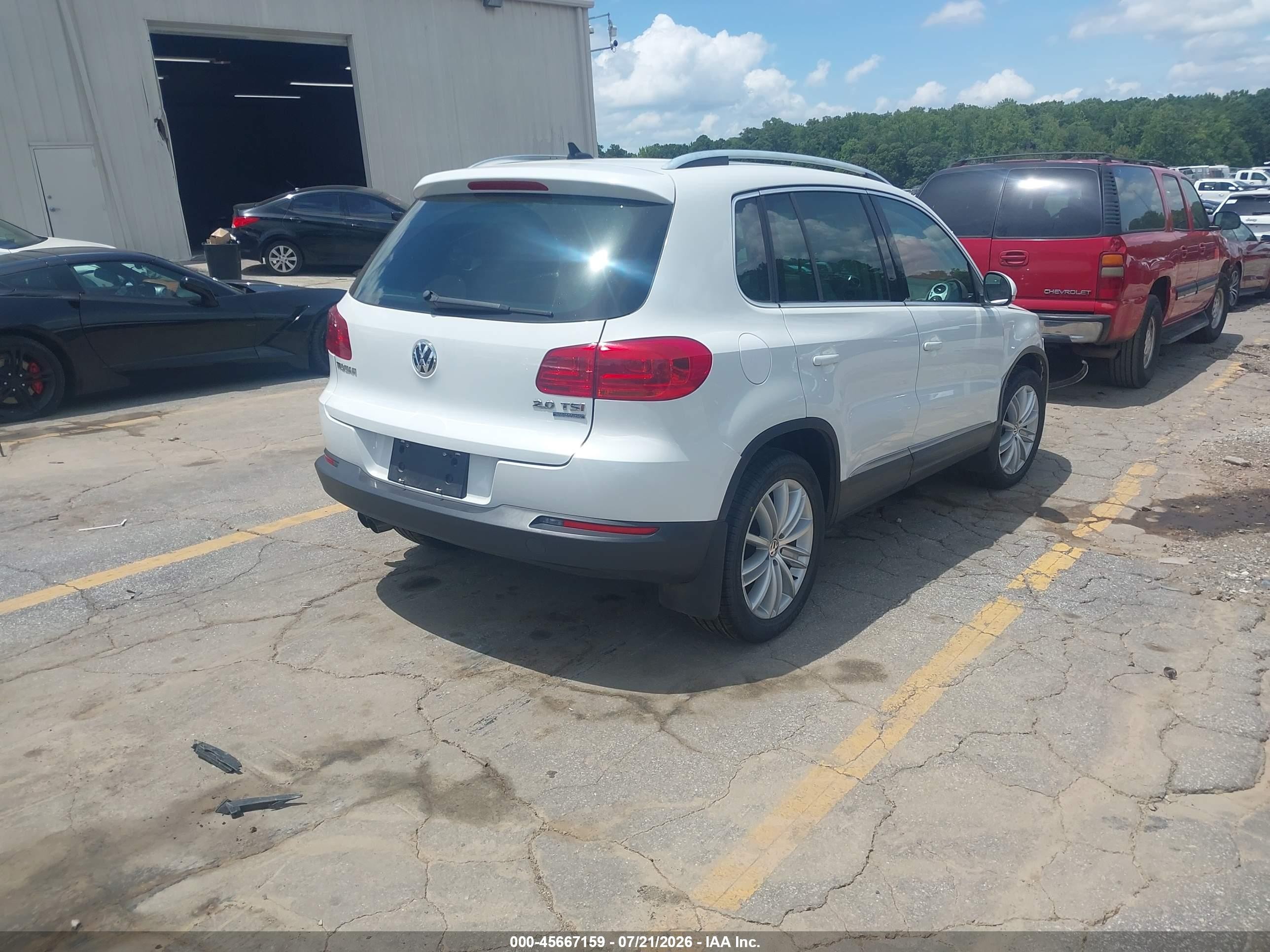 2015 Volkswagen Tiguan Sel White vin: WVGBV7AX6FW537861