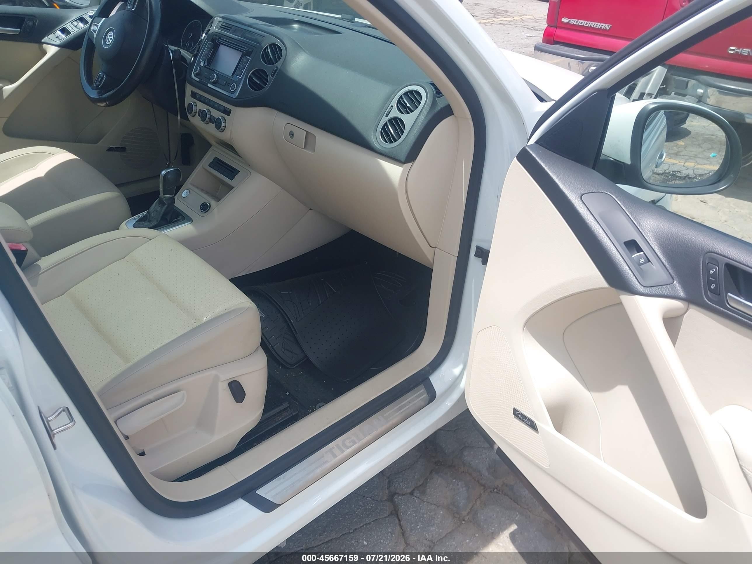 2015 Volkswagen Tiguan Sel White vin: WVGBV7AX6FW537861
