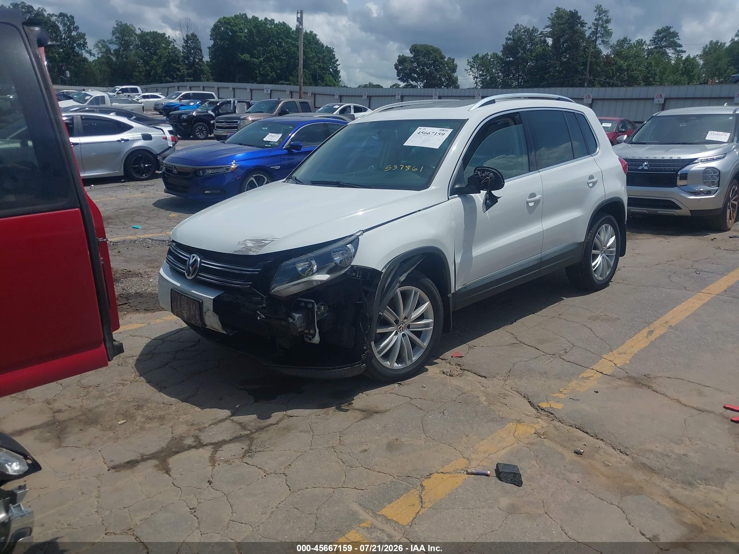 2015 Volkswagen Tiguan Sel White vin: WVGBV7AX6FW537861