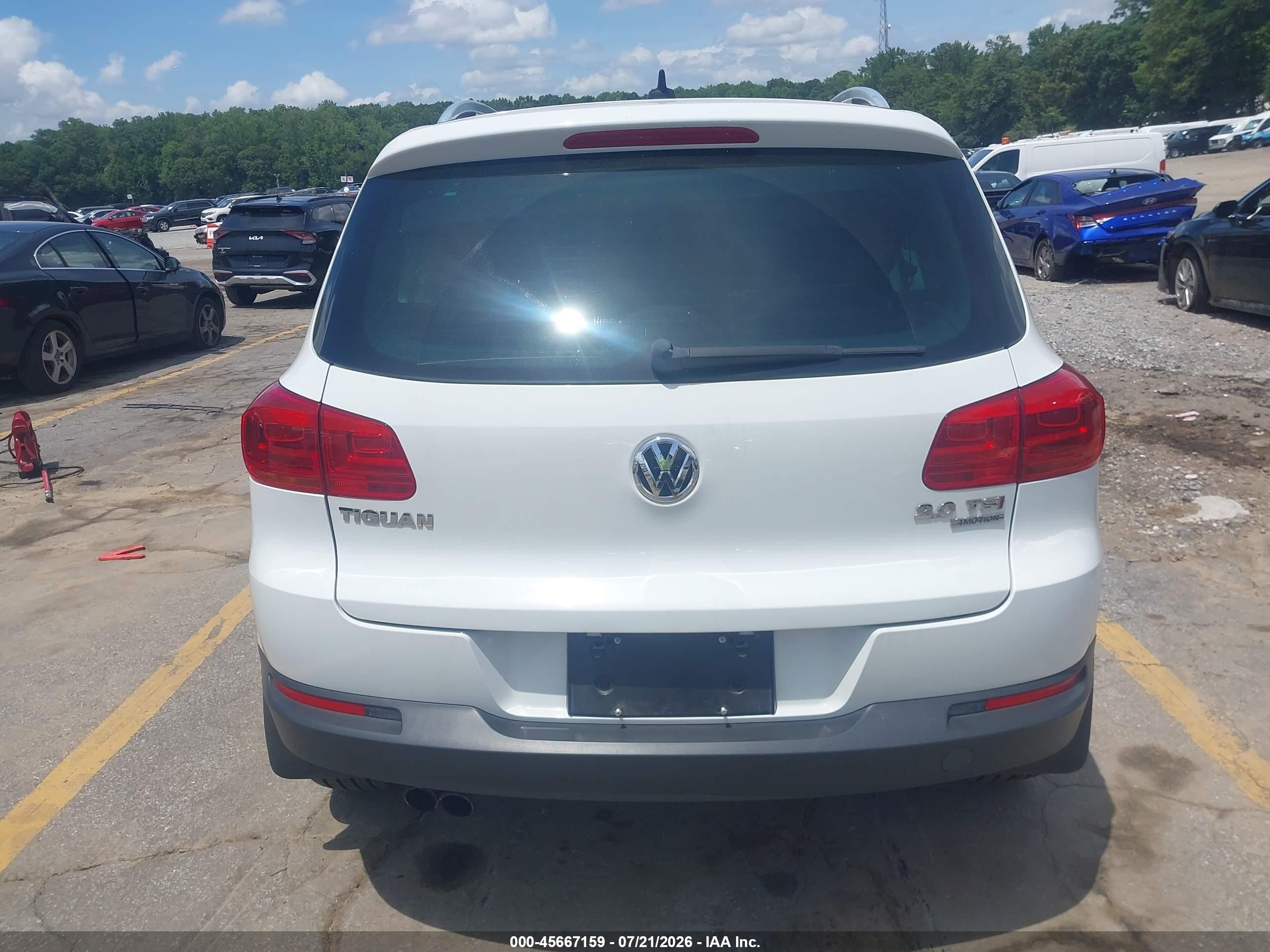 2015 Volkswagen Tiguan Sel White vin: WVGBV7AX6FW537861