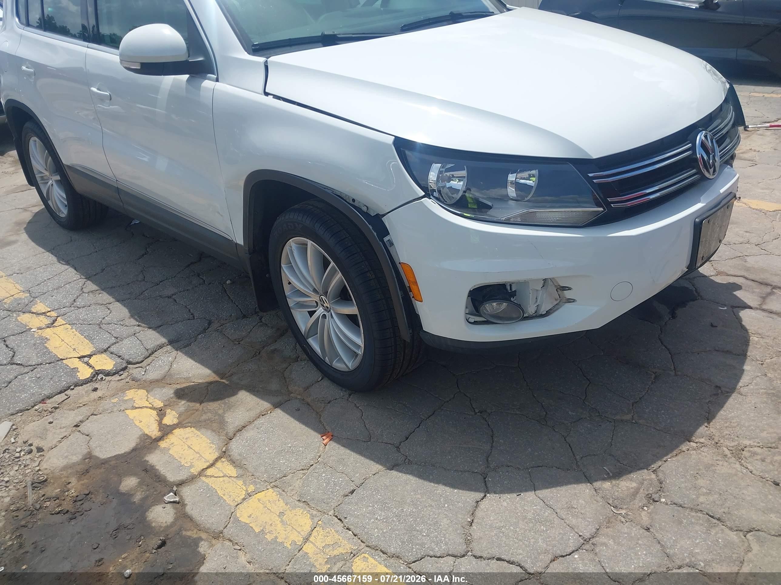 2015 Volkswagen Tiguan Sel White vin: WVGBV7AX6FW537861